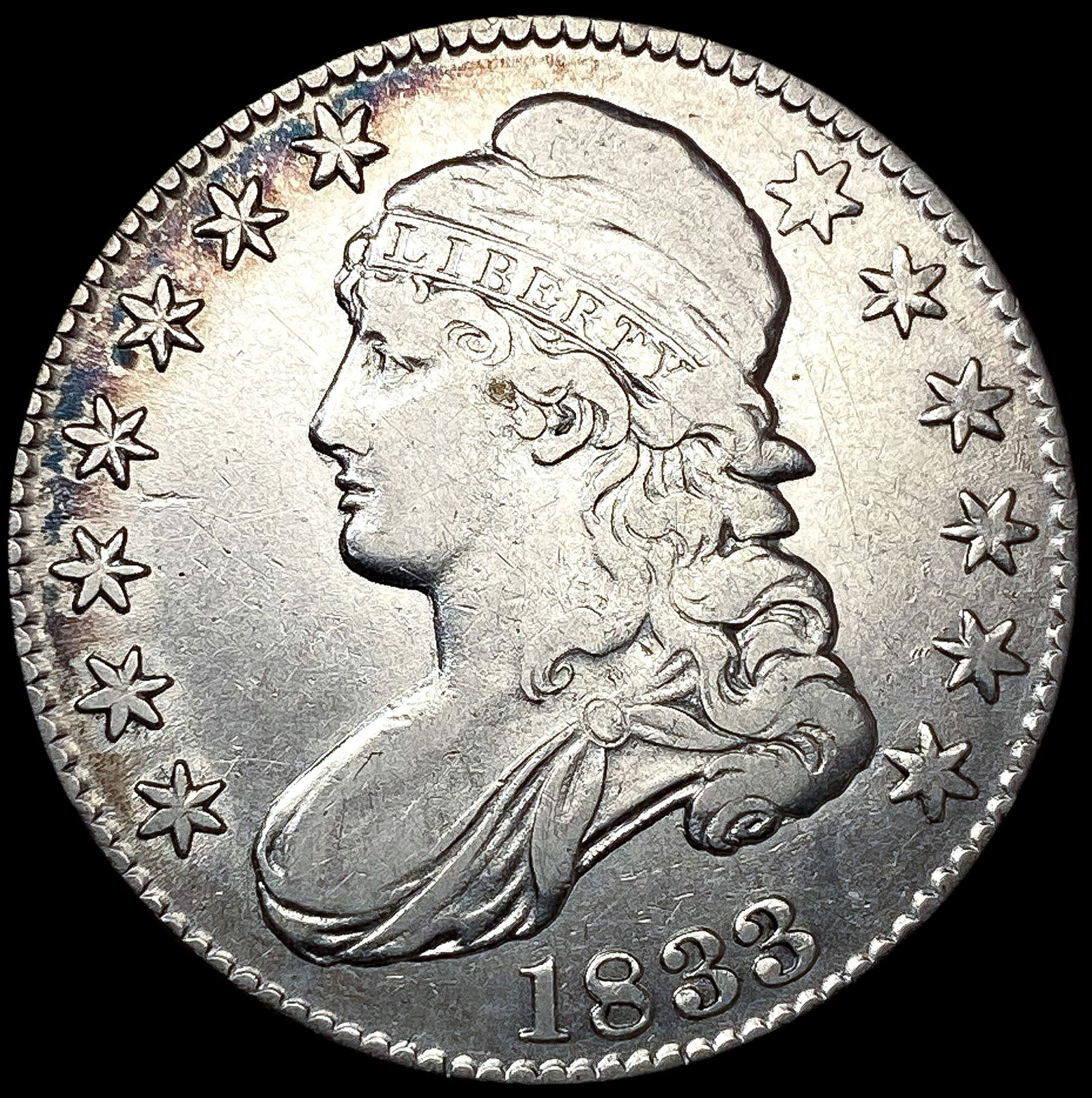 1833 Capped Bust Half Dollar LIGHTLY CIRCULATED (1 of 2)