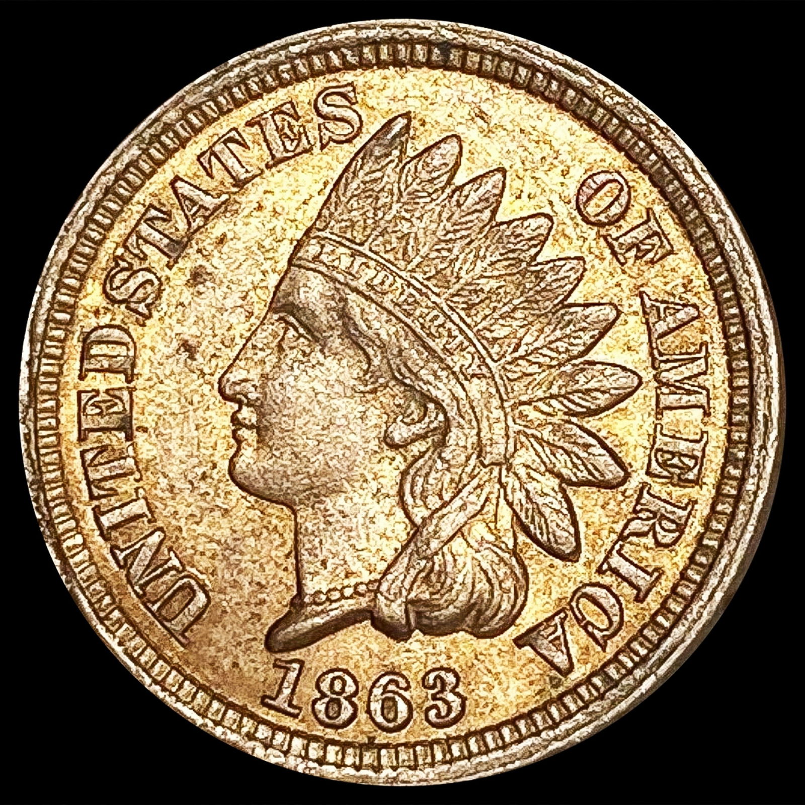 1863 Indian Head Cent CLOSELY UNCIRCULATED (1 of 2)