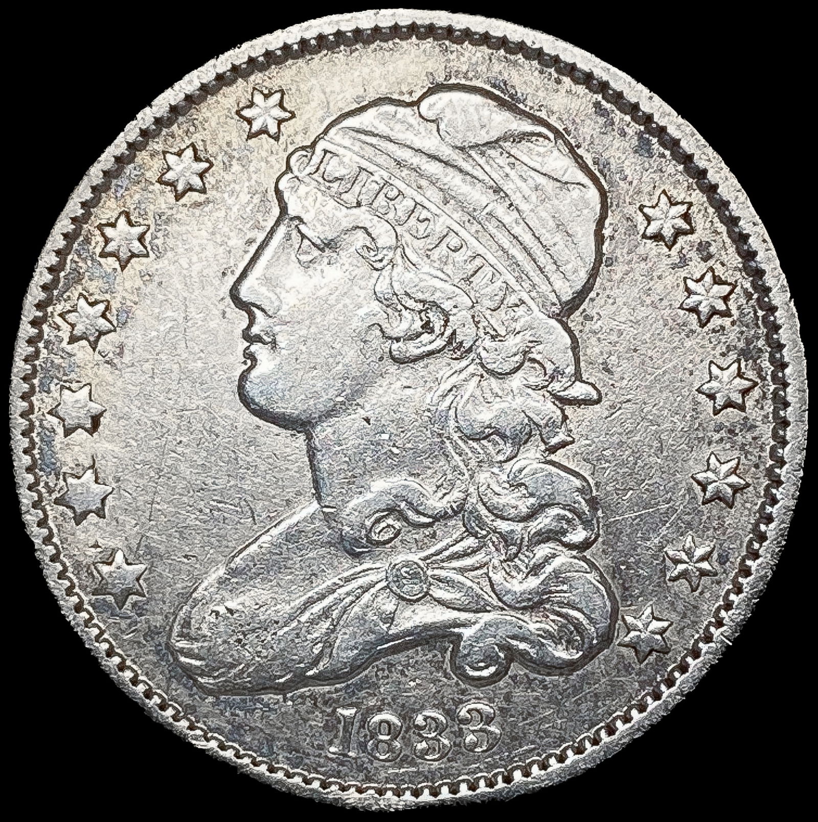1833 Capped Bust Quarter CLOSELY UNCIRCULATED (1 of 2)