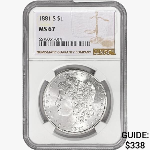 1881-S Morgan Silver Dollar NGC MS67 (1 of 2)