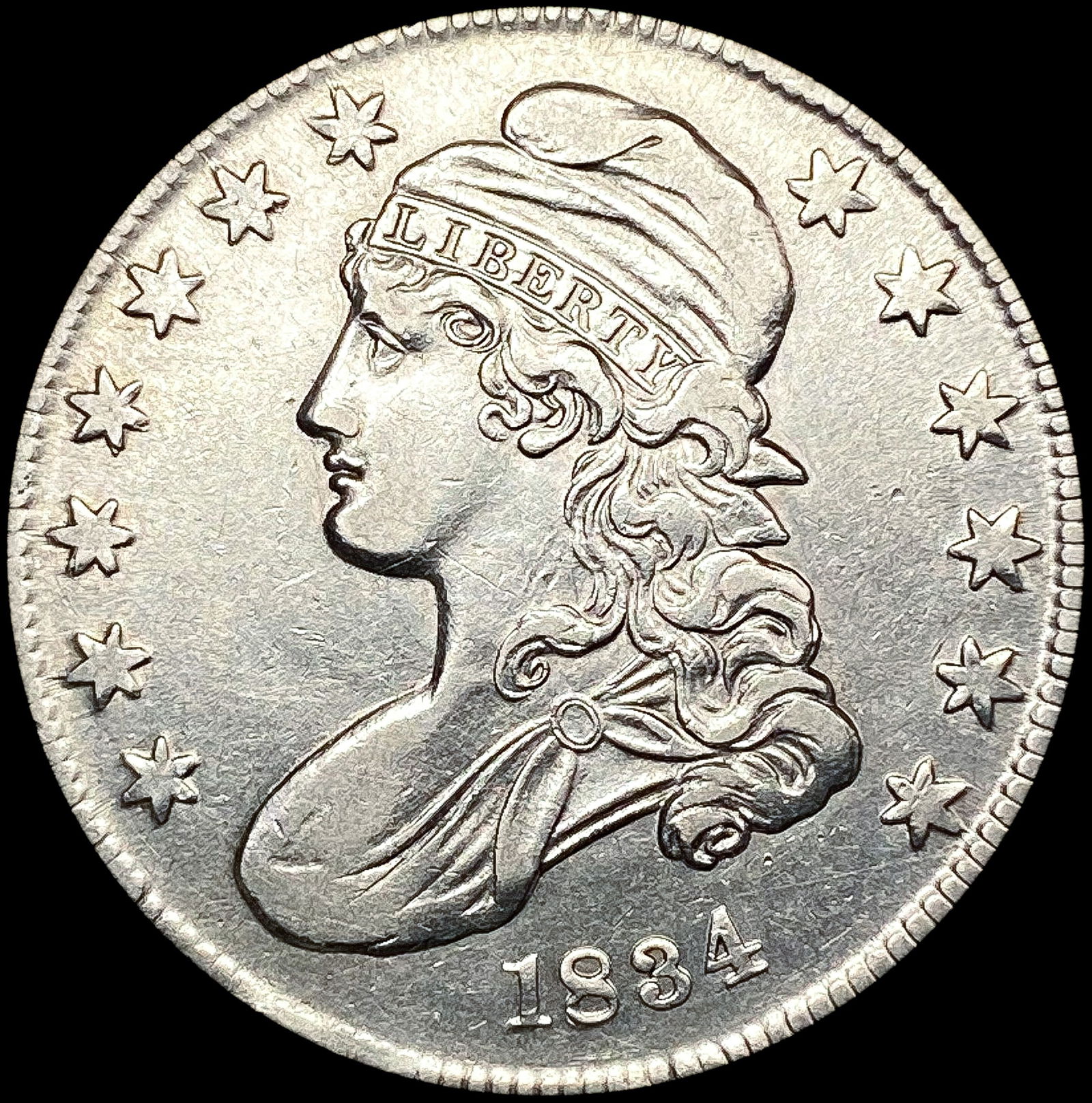 1834 Capped Bust Half Dollar CLOSELY UNCIRCULATED (1 of 2)