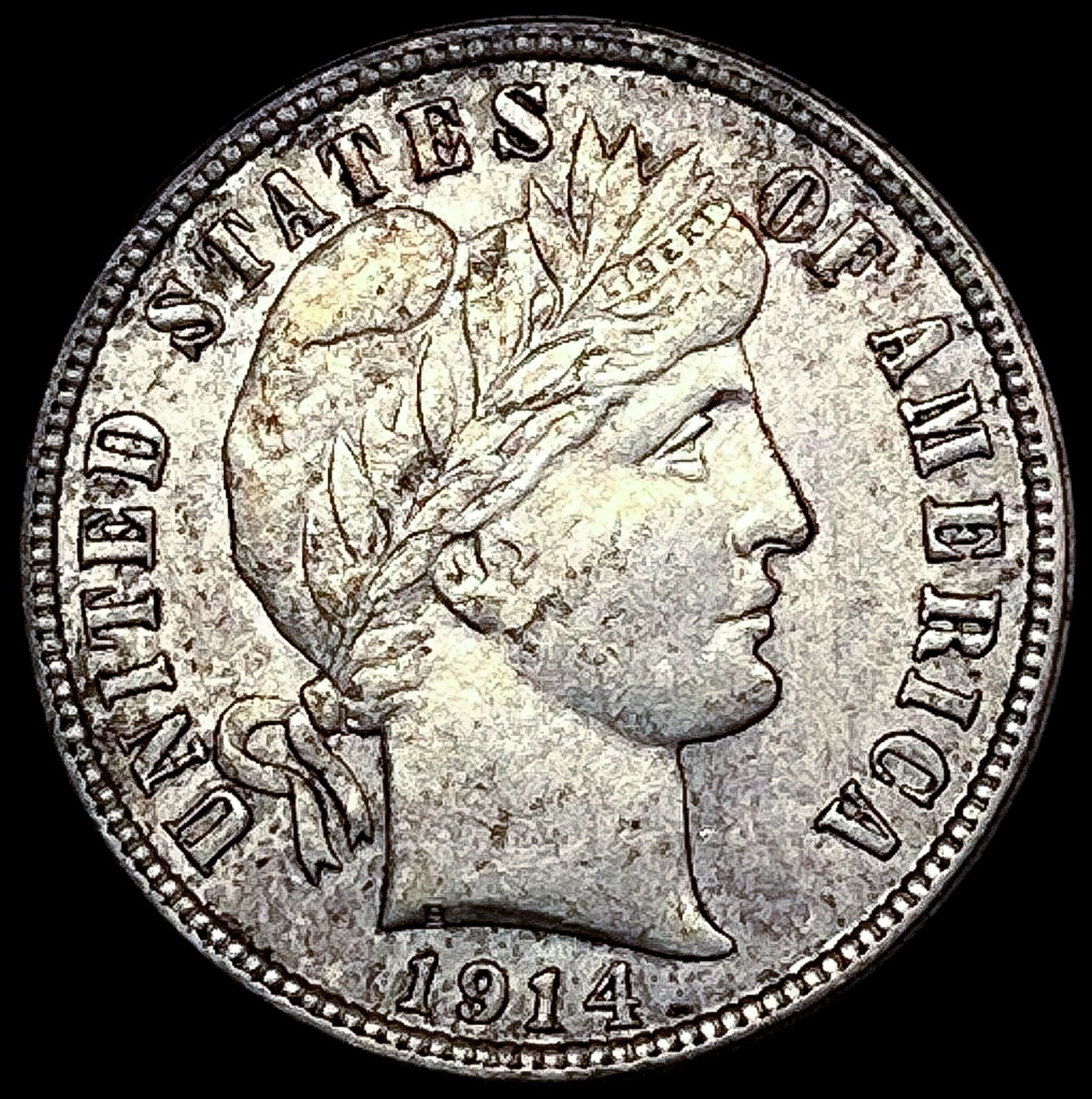 1914 Barber Dime LIGHTLY CIRCULATED (1 of 2)