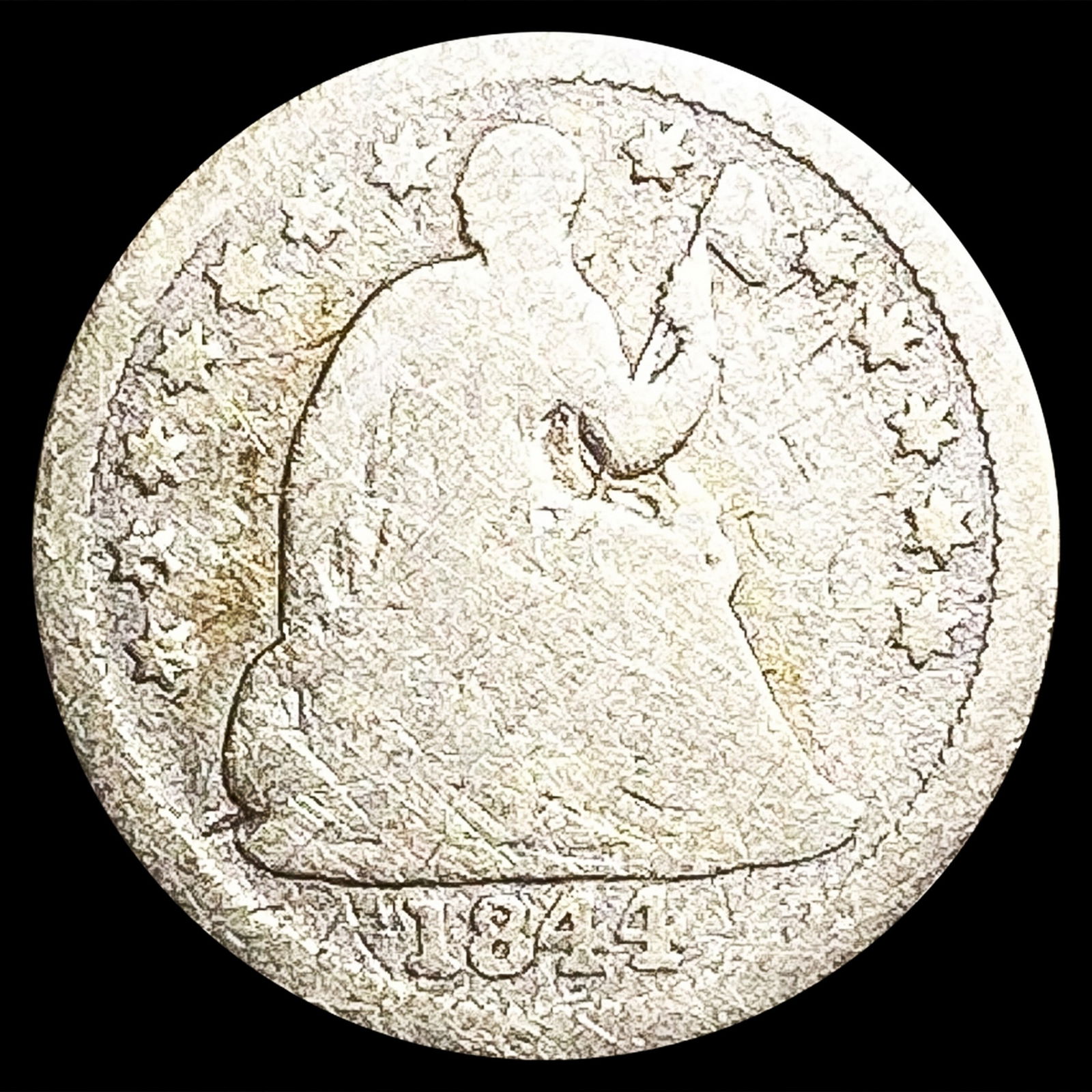 1844-O Seated Liberty Half Dime NICELY CIRCULATED (1 of 2)