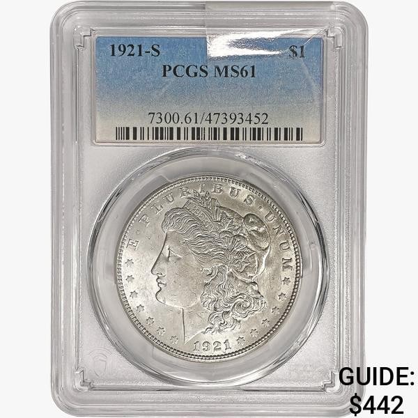 1921-S Morgan Silver Dollar PCGS MS60 (1 of 2)