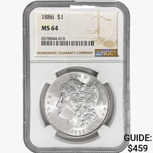 1886 Morgan Silver Dollar NGC MS64 (1 of 2)