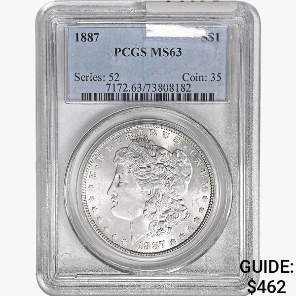 1887 Morgan Silver Dollar PCGS MS63 (1 of 2)