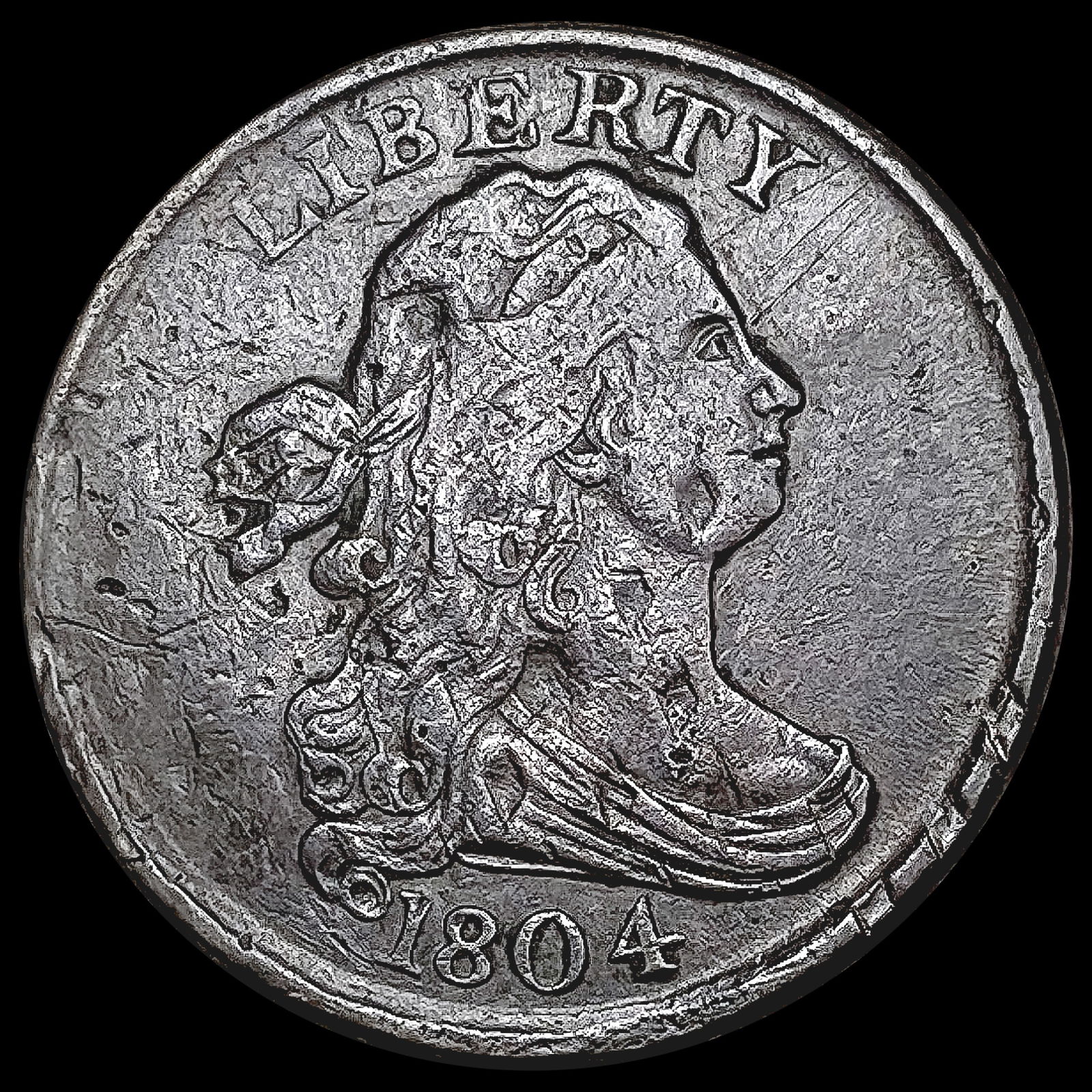 1804 Draped Bust Half Cent LIGHTLY CIRCULATED (1 of 2)