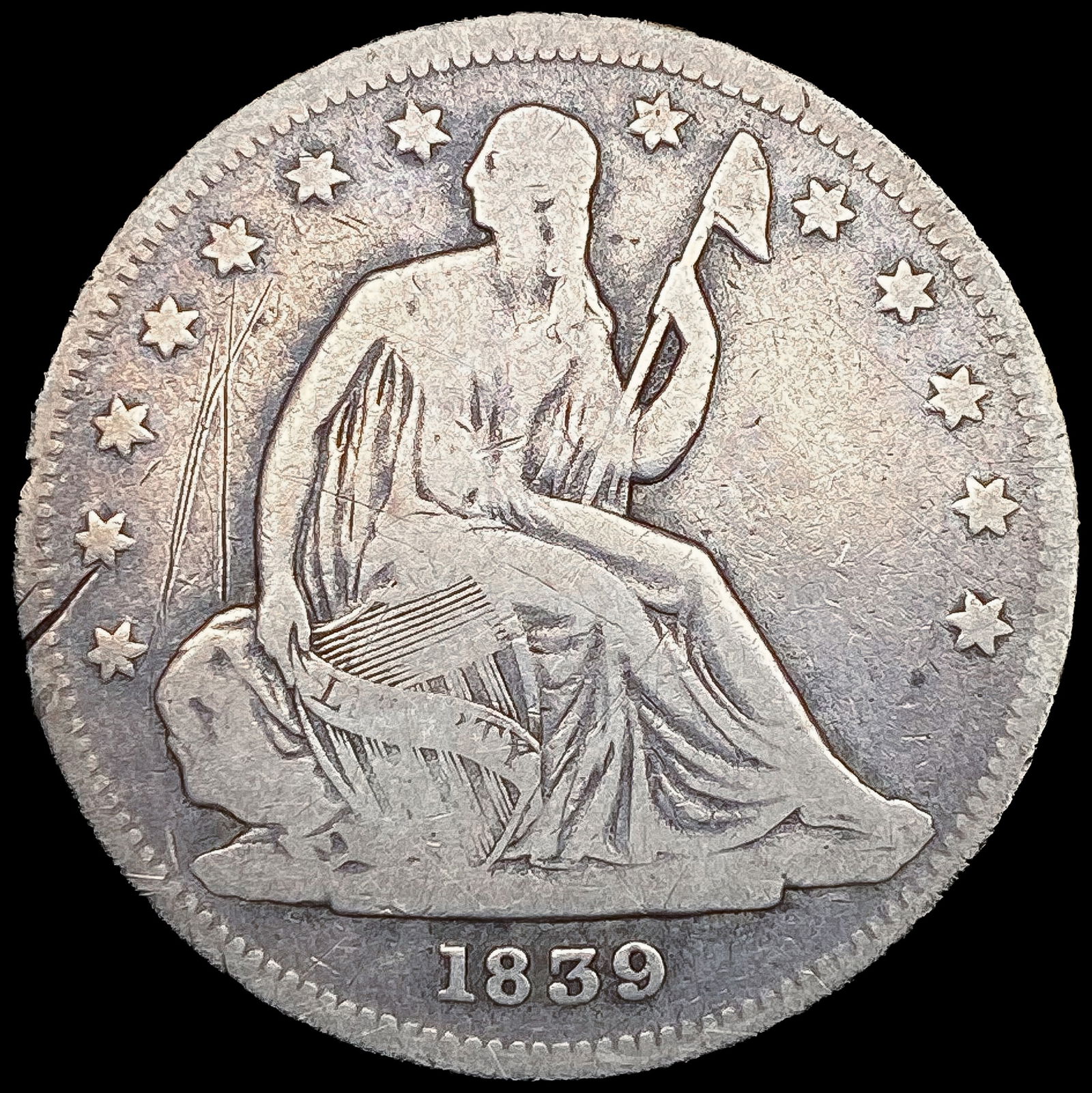 1839 Seated Liberty Half Dollar NICELY CIRCULATED (1 of 2)