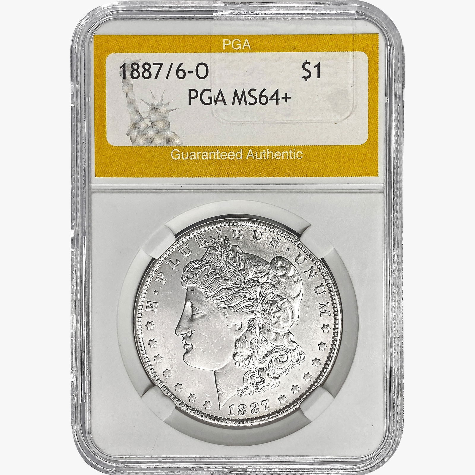 1887/6-O Morgan Silver Dollar PGA MS64+ (1 of 2)