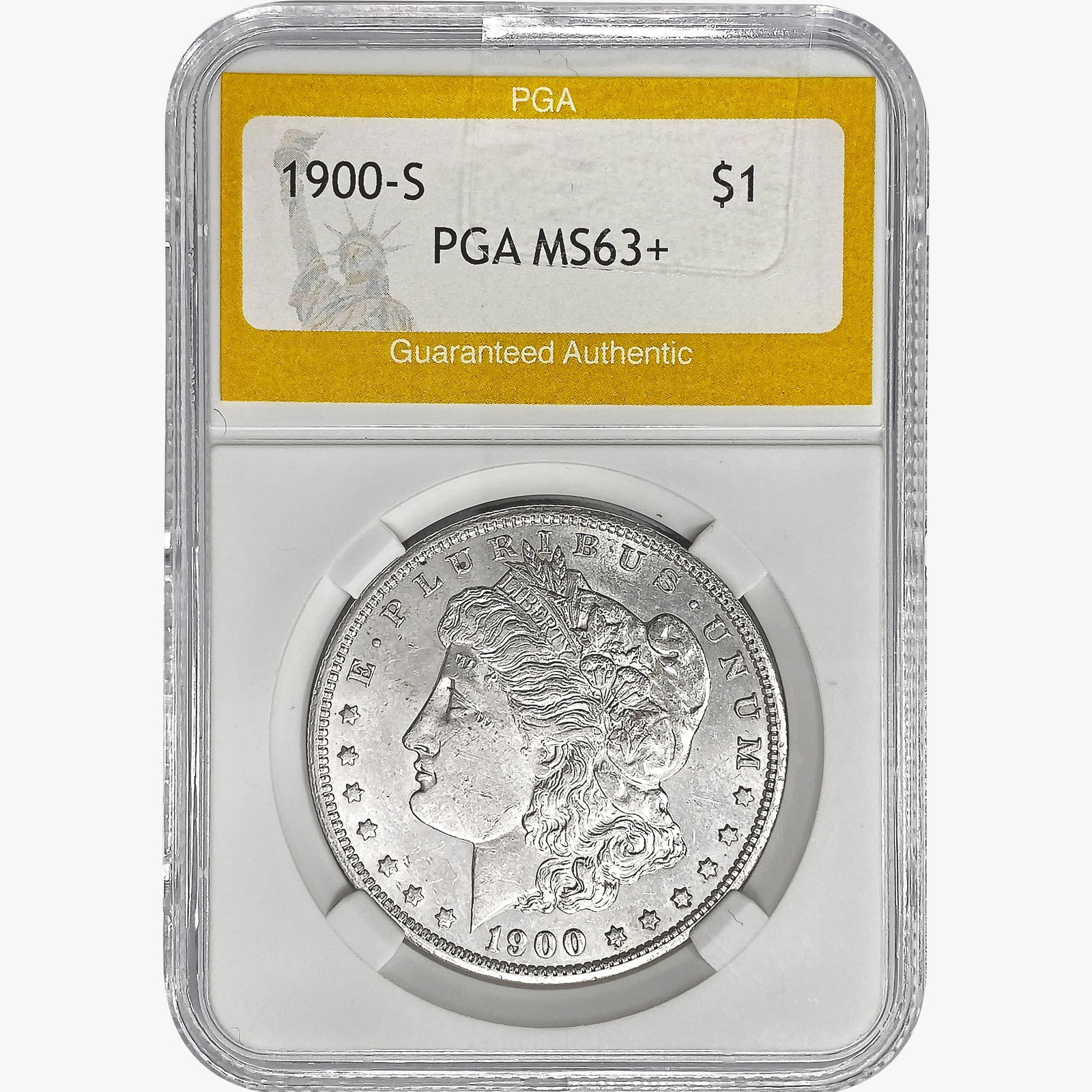1900-S Morgan Silver Dollar PGA MS63+ (1 of 2)