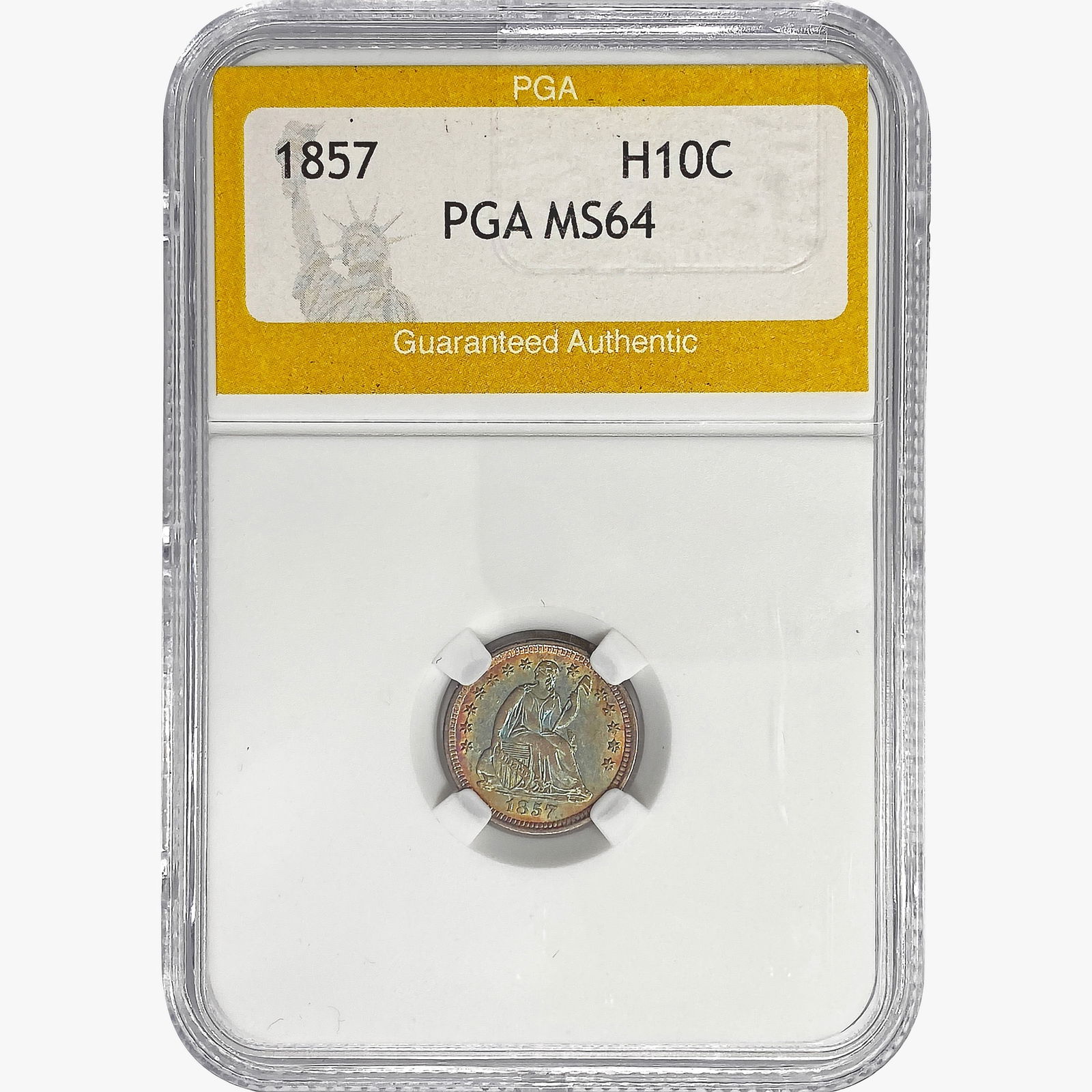 1857 Seated Liberty Half Dime PGA MS64 (1 of 2)
