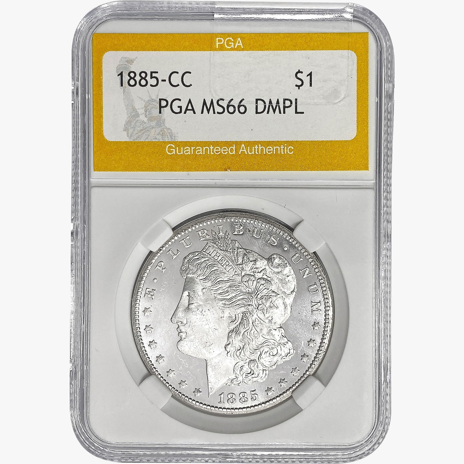 1885-CC Morgan Silver Dollar PGA MS65 DMPL (1 of 2)