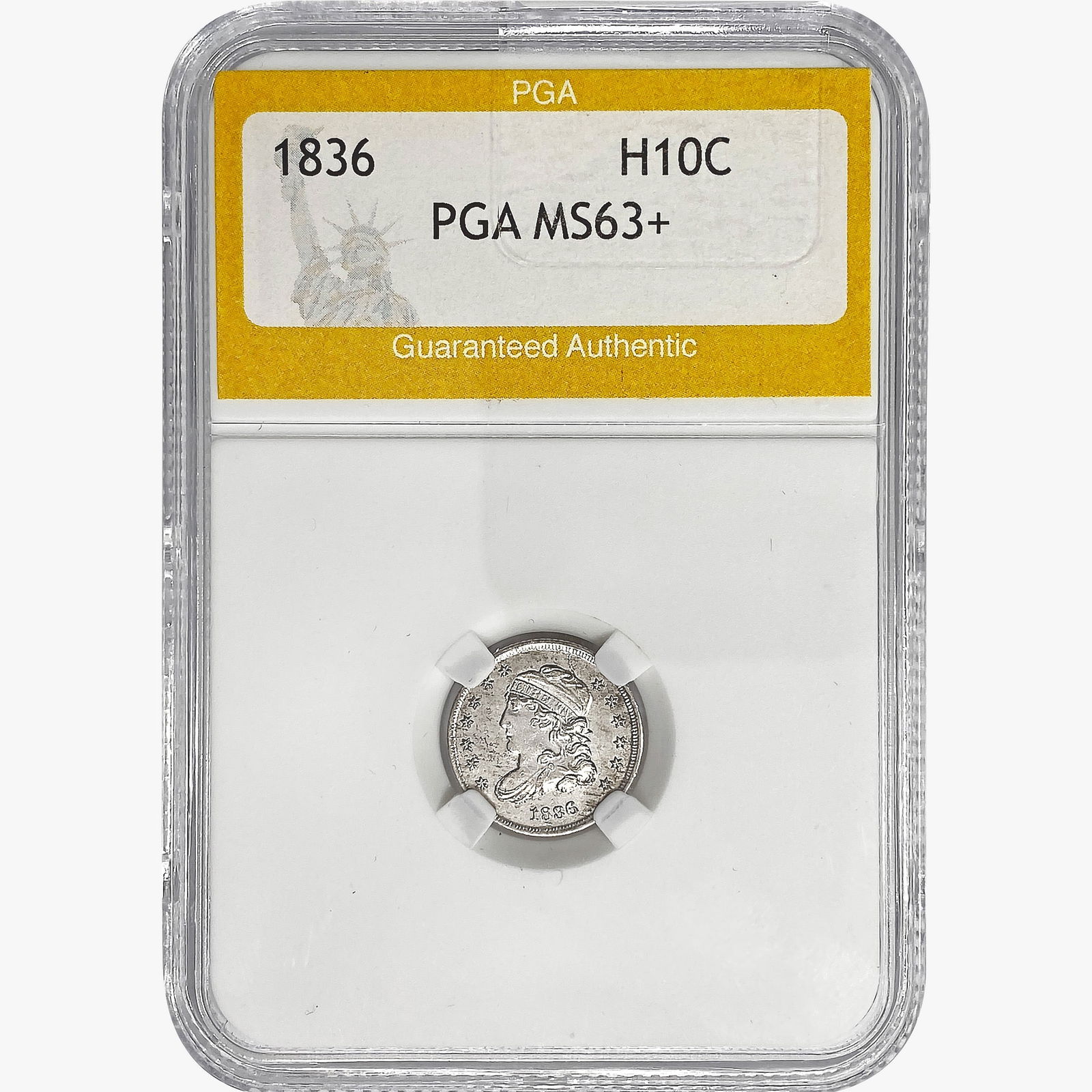 1836 Seated Liberty Half Dime PGA MS63+ (1 of 2)