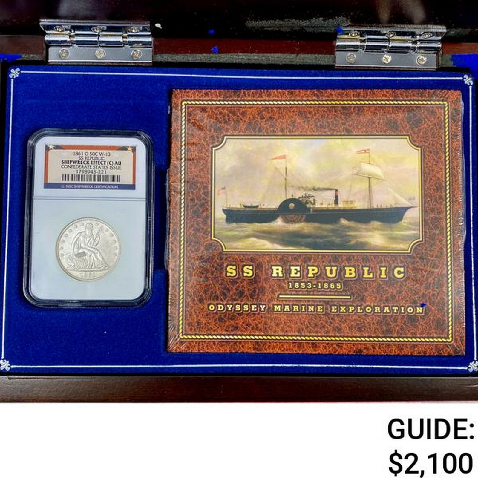 1861-O USS Republic Seated Lib. 50c NGC AU (1 of 5)