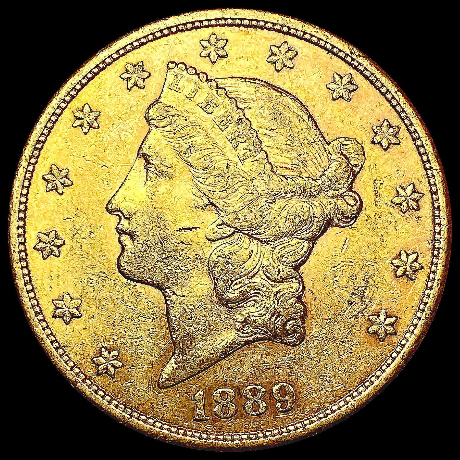 1889-S $20 Gold Double Eagle CLOSELY UNCIRCULATED (1 of 2)