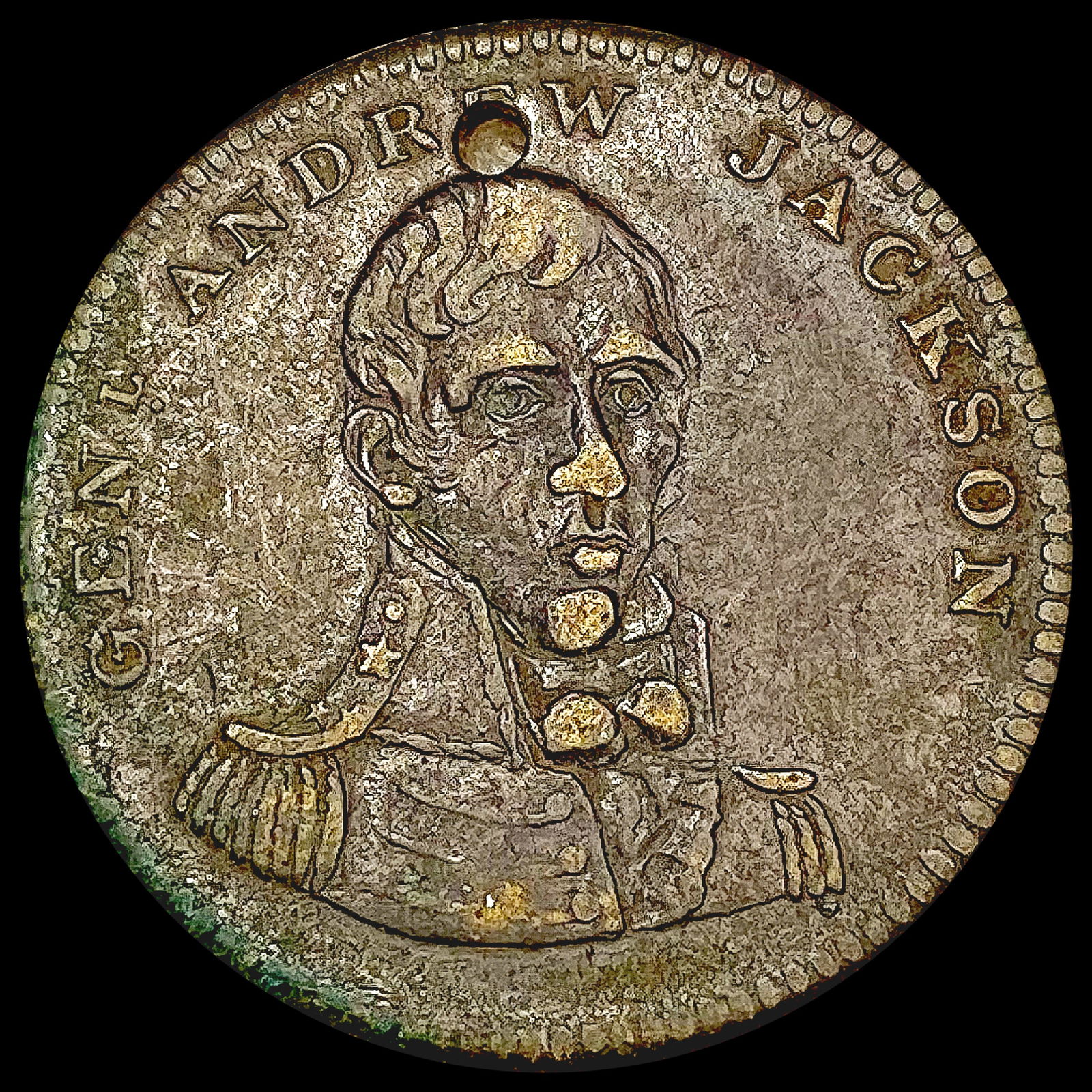 1837 Andrew Jackson New Orleans Token NICELY CIRCU (1 of 2)