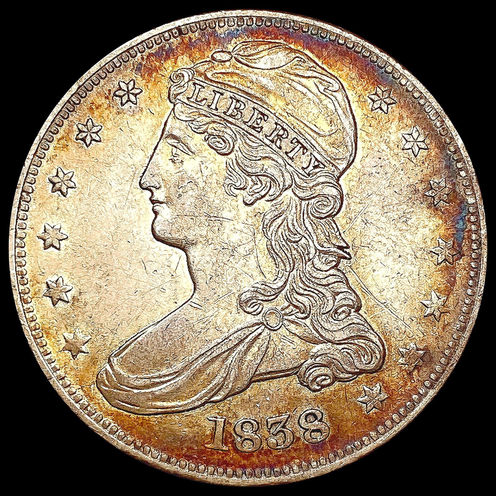 1838 Capped Bust Half Dollar CLOSELY UNCIRCULATED (1 of 2)