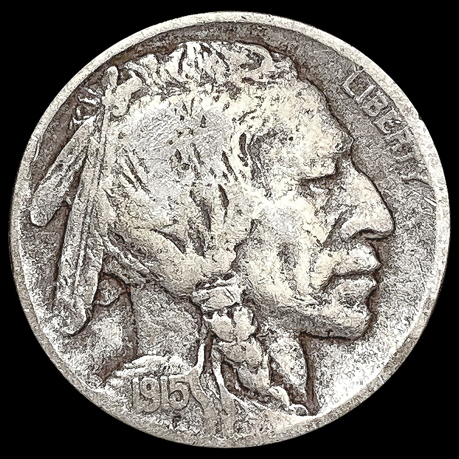 1915-D Buffalo Nickel NEARLY UNCIRCULATED (1 of 2)