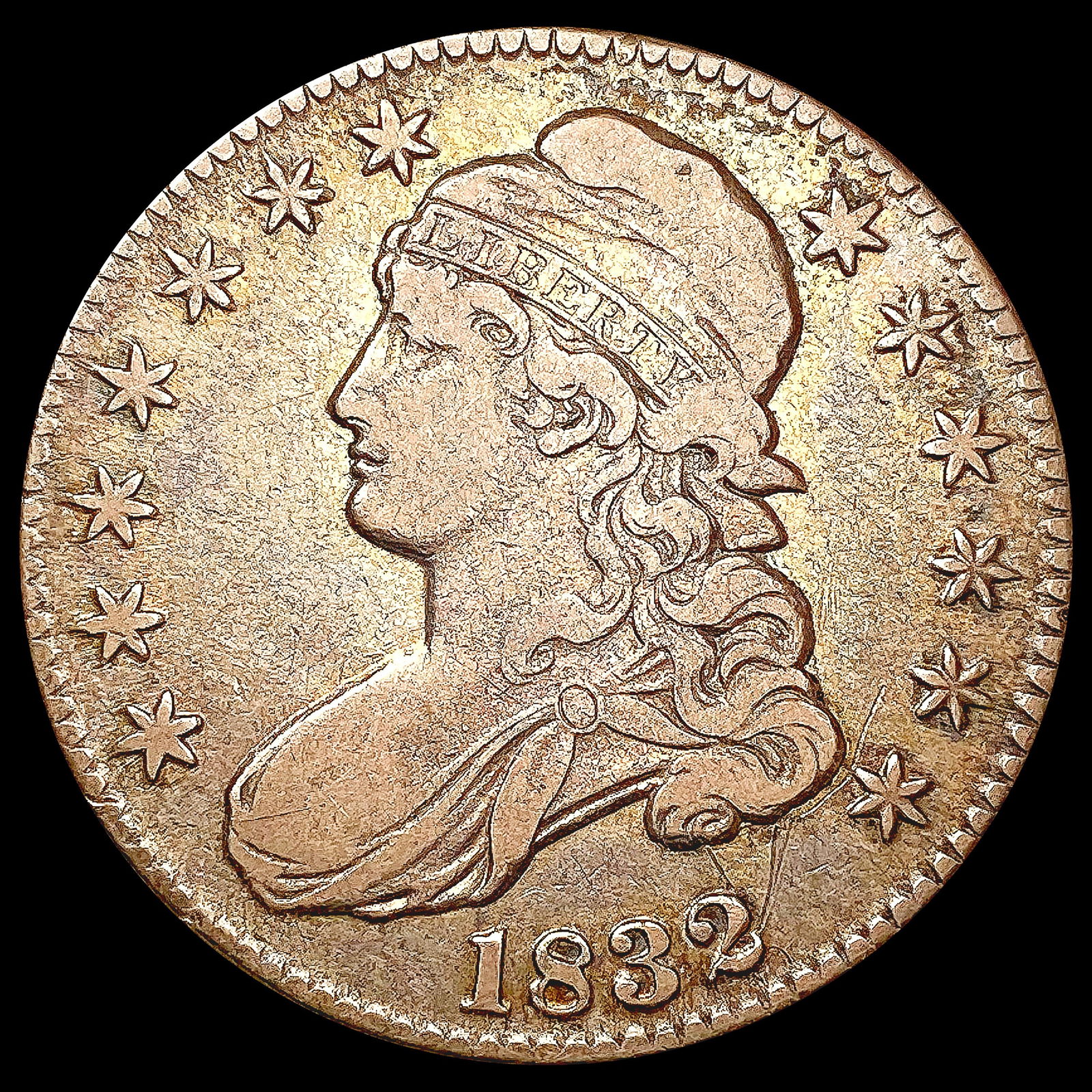 1832 Sm Ltrs Capped Bust Half Dollar LIGHTLY CIRCU (1 of 2)