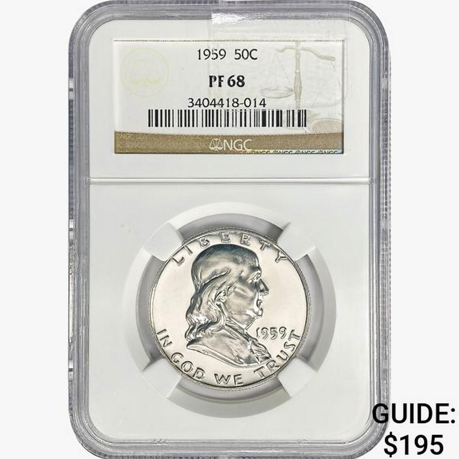 1959 Franklin Half Dollar NGC PF68 (1 of 2)