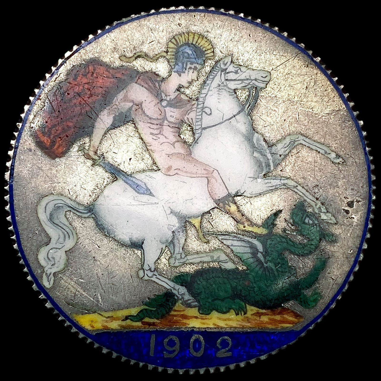 1902 G. Britain Painted Crown HIGH GRADE: 1902 G. Britain Painted Crown HIGH GRADE