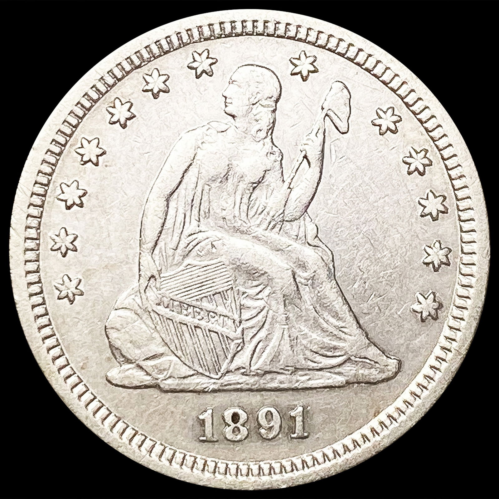 1891-S Seated Liberty Quarter LIGHTLY CIRCULATED (1 of 2)