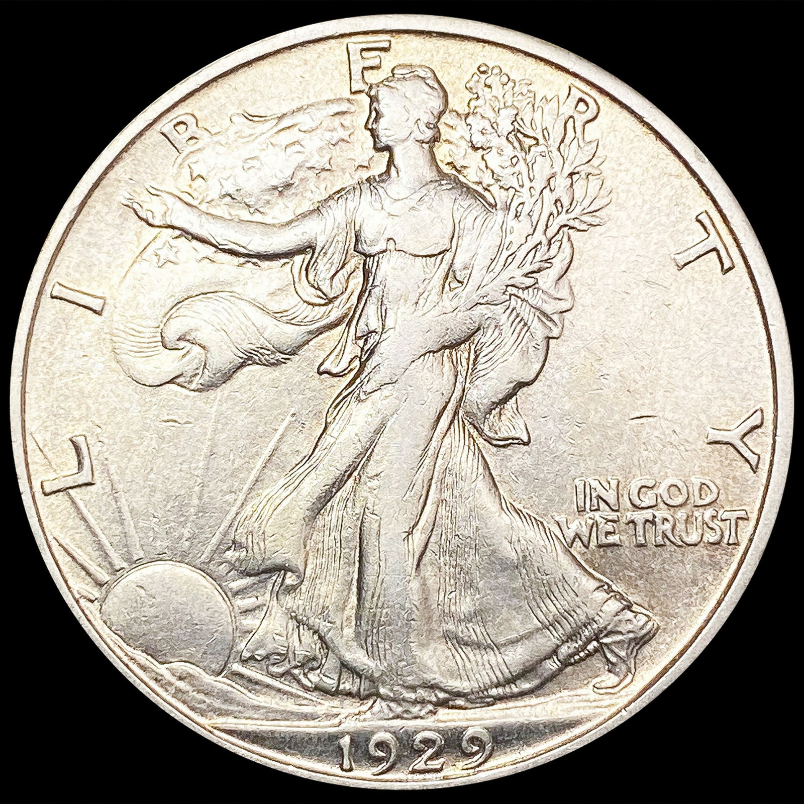 1929-S Walking Liberty Half Dollar LIGHTLY CIRCULA (1 of 2)