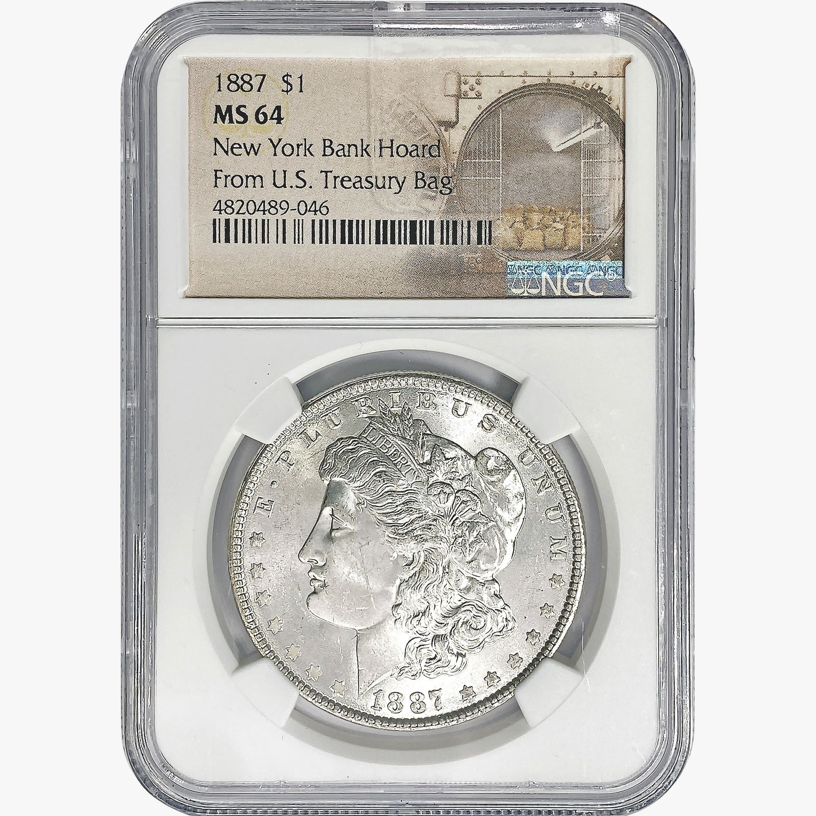 1887 Morgan Silver Dollar NGC MS64 N.Y. Bank Hoard (1 of 2)