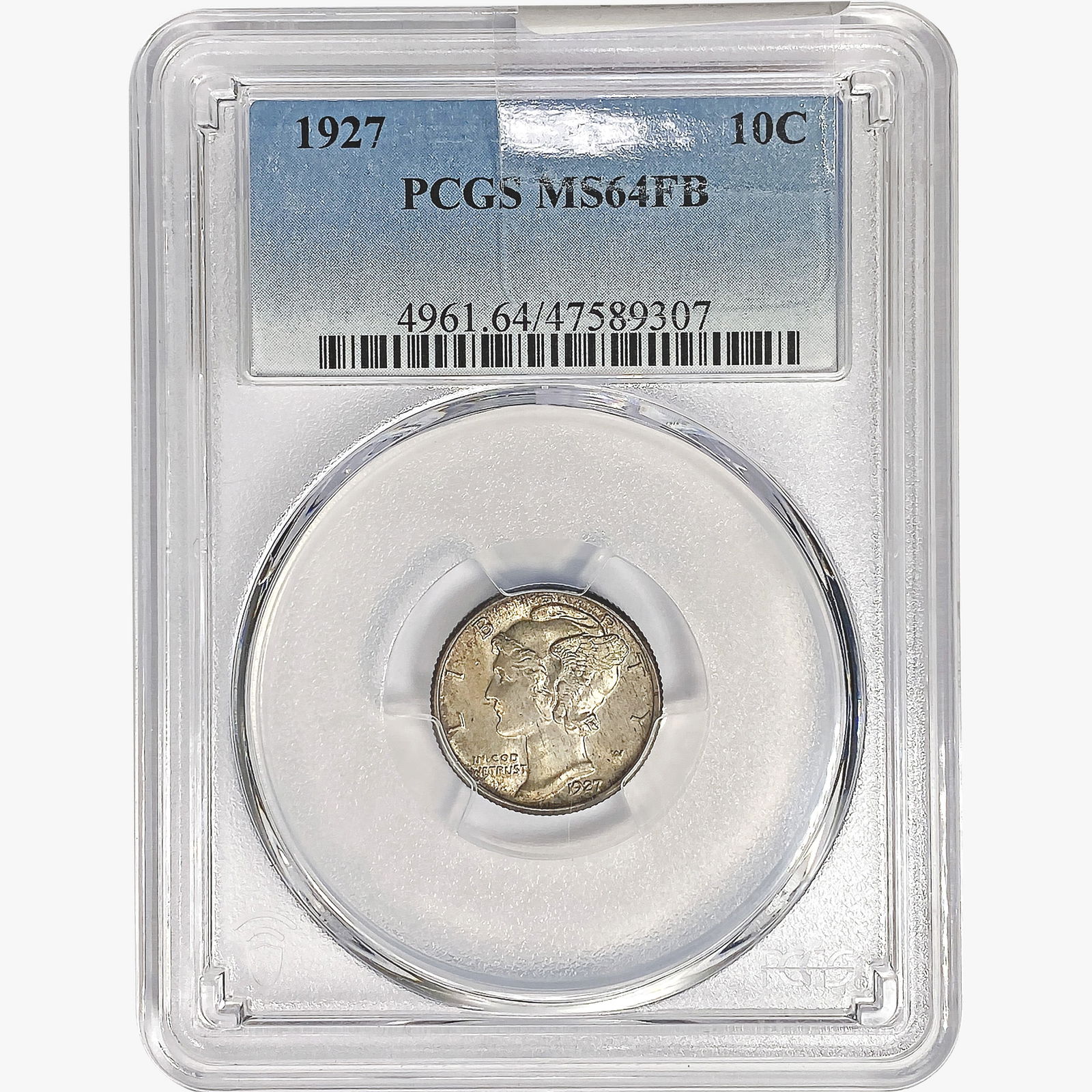 1927 Mercury Silver Dime PCGS MS64 FB (1 of 2)