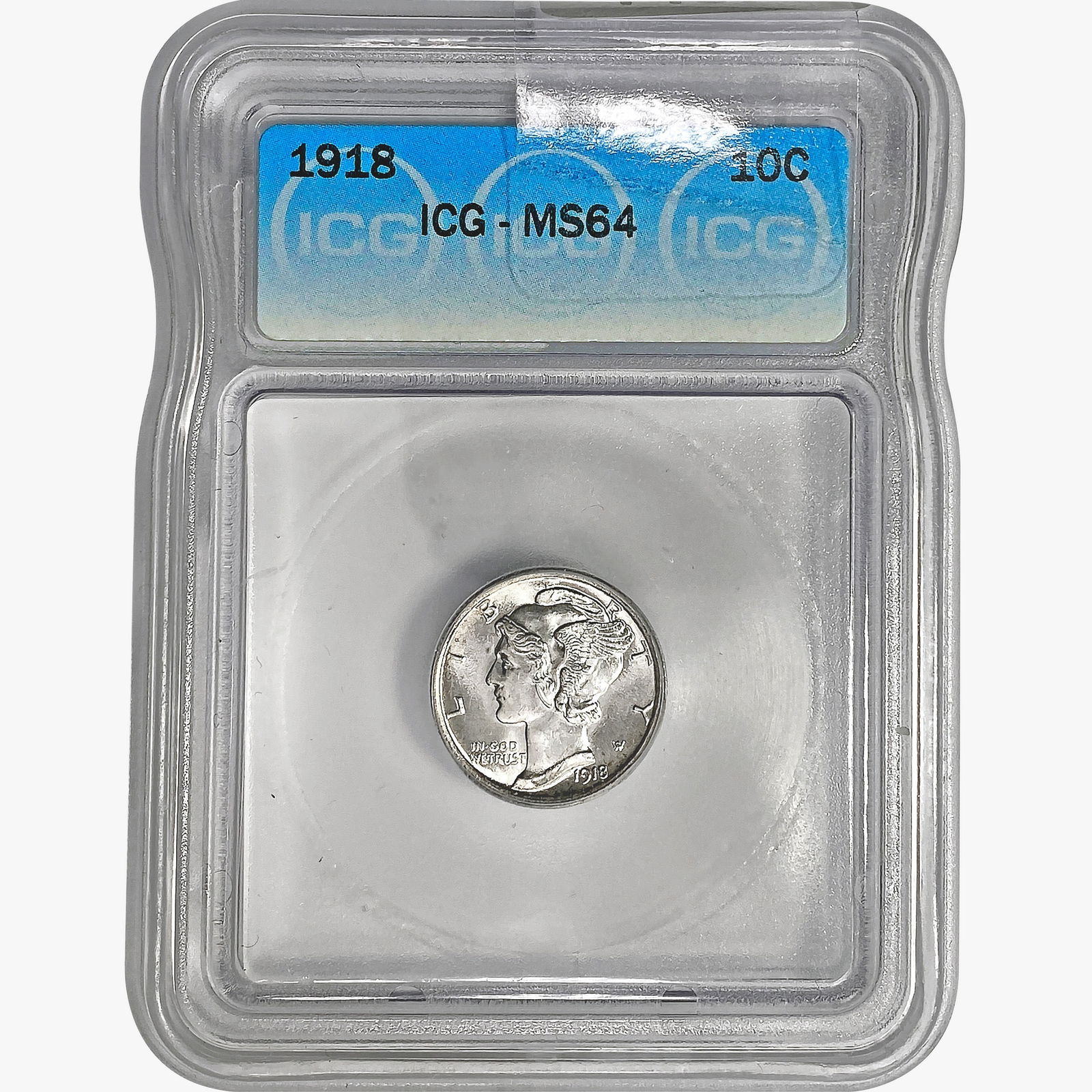 1918 Mercury Silver Dime ICG MS64 (1 of 2)