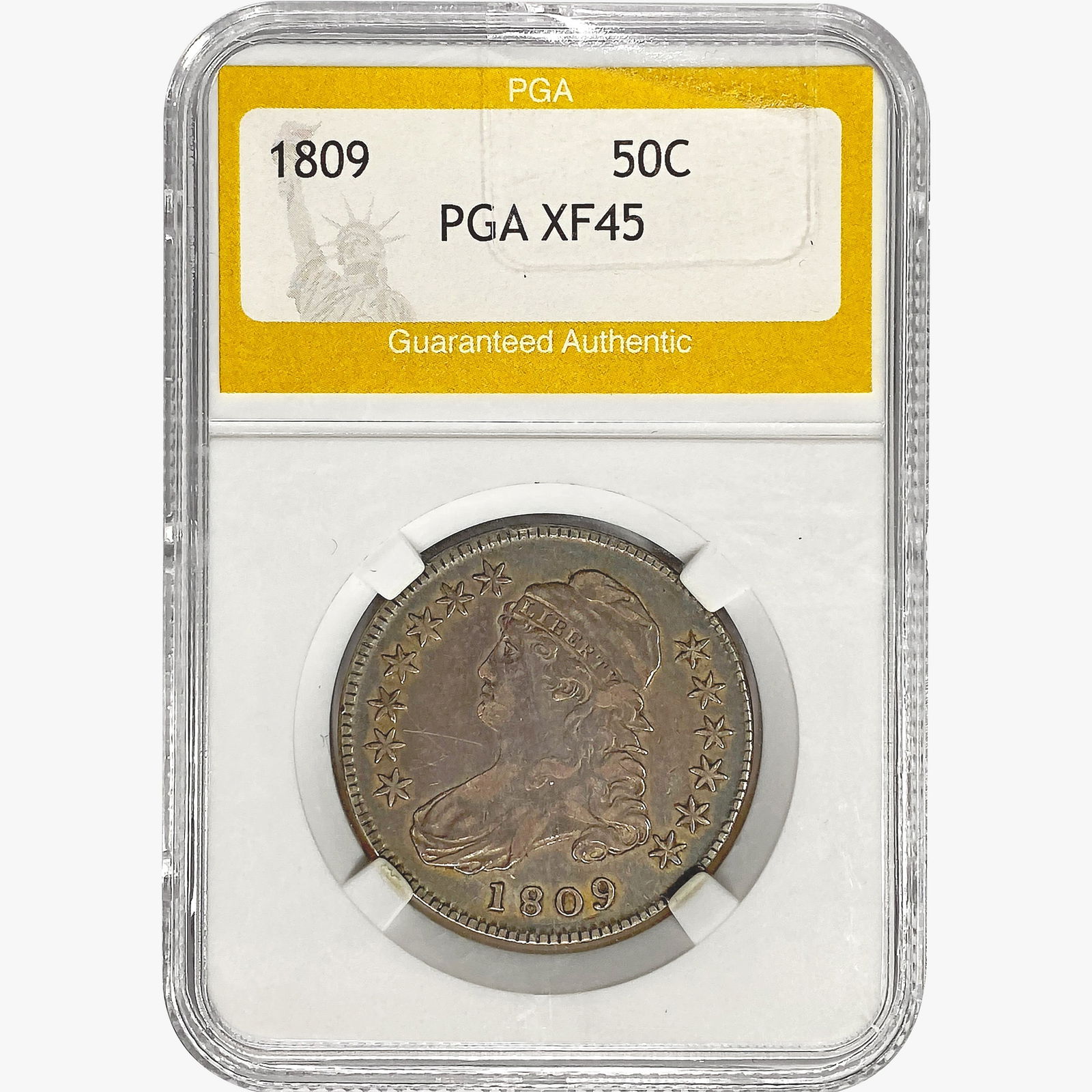 1809 Capped Bust Half Dollar PGA XF45 (1 of 2)