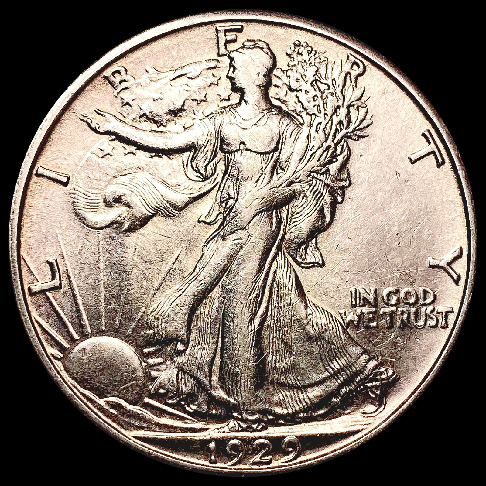 1929-S Walking Liberty Half Dollar CLOSELY UNCIRCU (1 of 2)