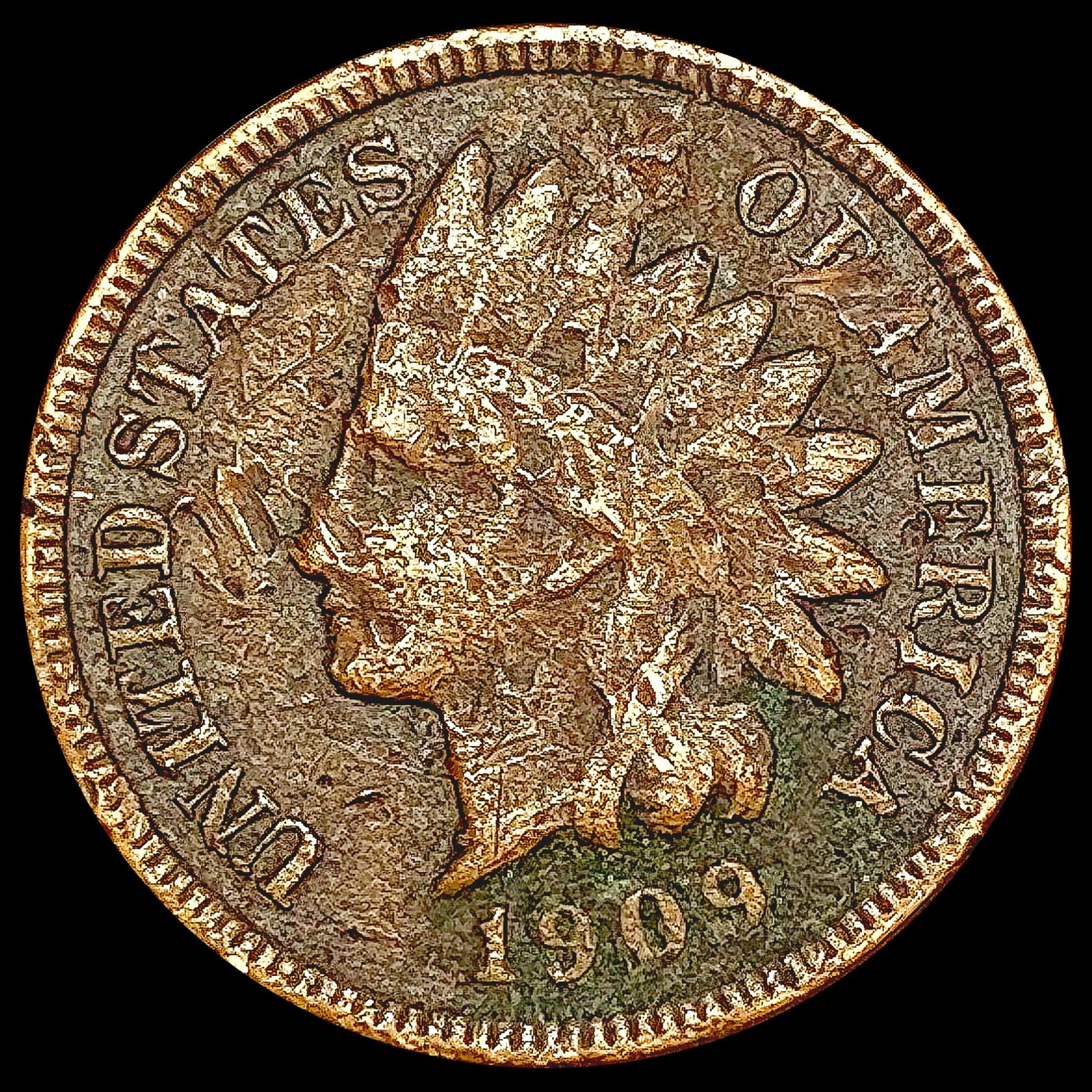 1909-S Indian Head Cent NICELY CIRCULATED (1 of 2)