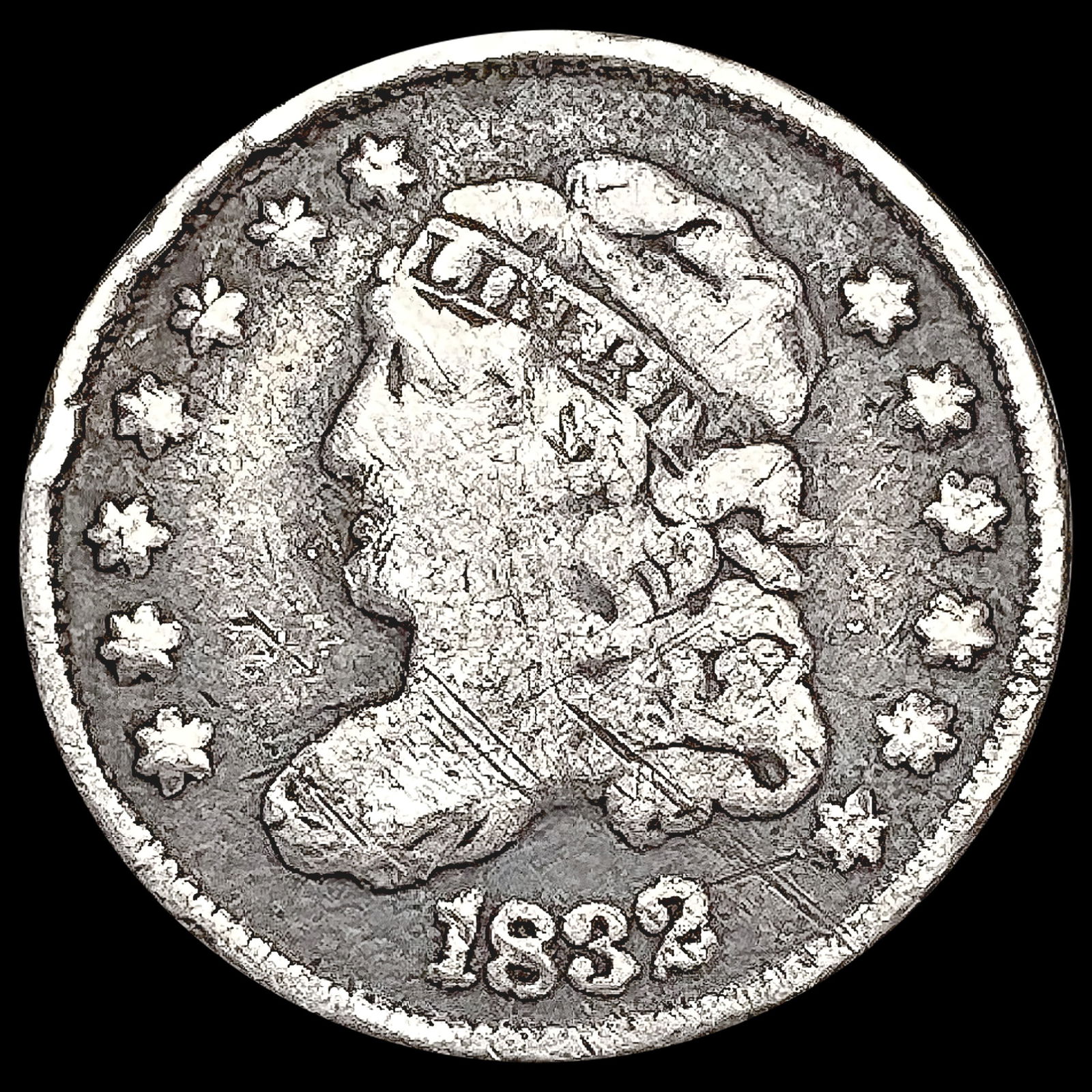 1832 Capped Bust Half Dime NICELY CIRCULATED (1 of 2)