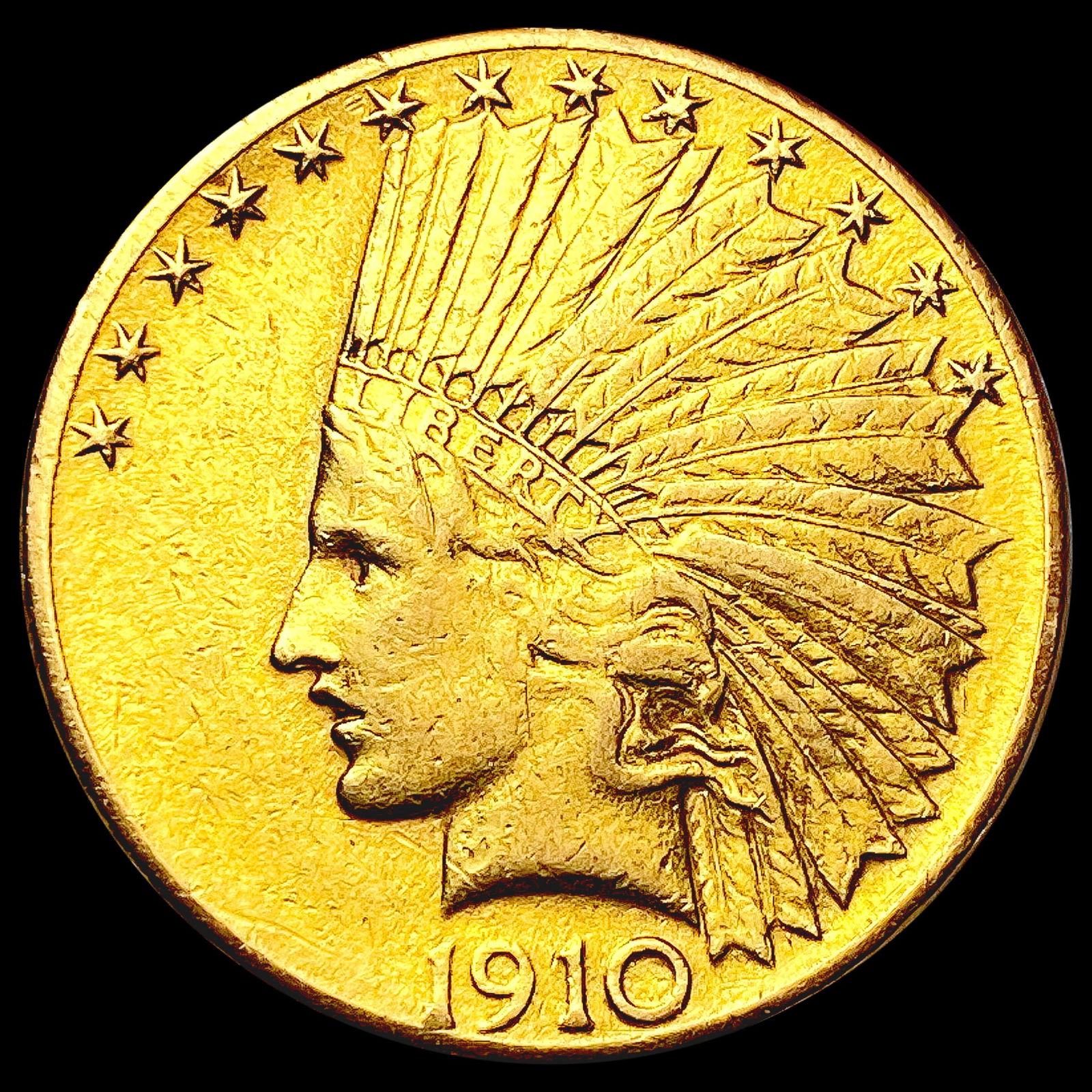 1910-S $10 Gold Eagle CLOSELY UNCIRCULATED (1 of 2)