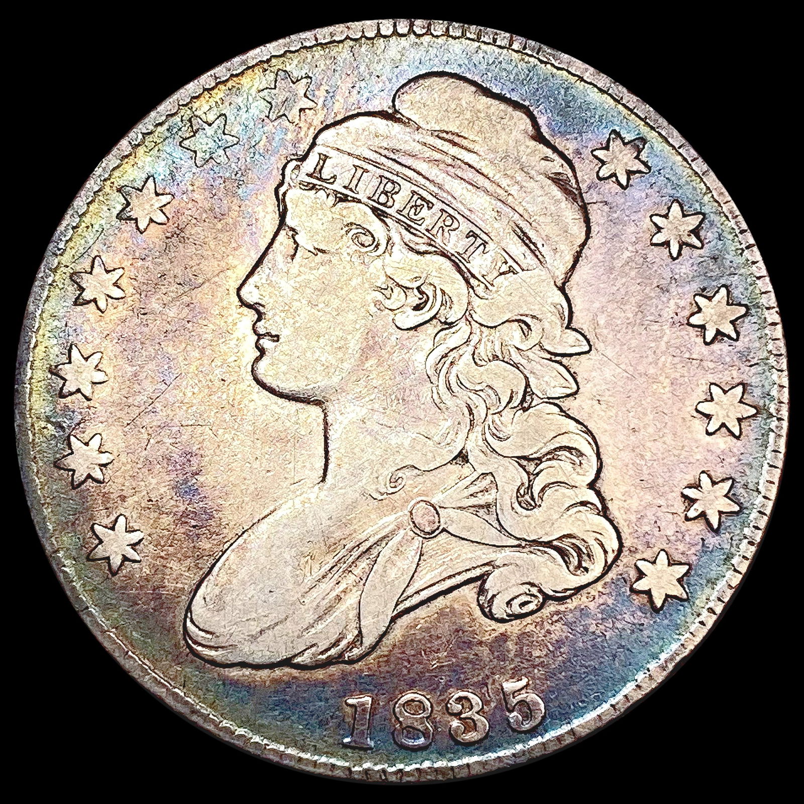 1835 Capped Bust Half Dollar NICELY CIRCULATED (1 of 2)