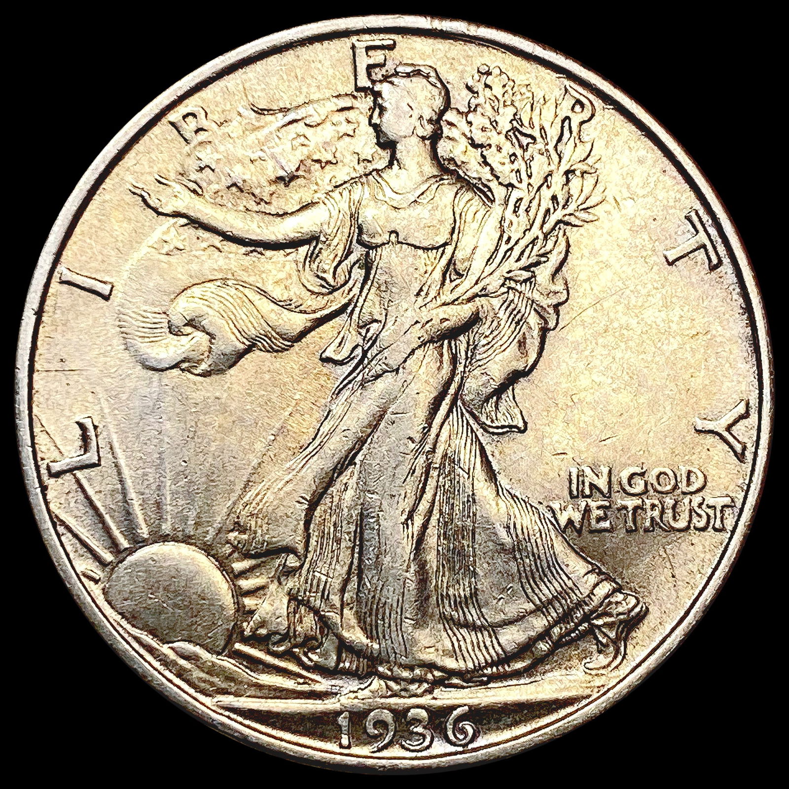 1936-D Walking Liberty Half Dollar CLOSELY UNCIRCU (1 of 2)