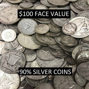 $100 Face Value 90% US Silver Coins - HIGH DEMAND: $100 Face Value 90% US Silver Coins - HIGH DEMAND