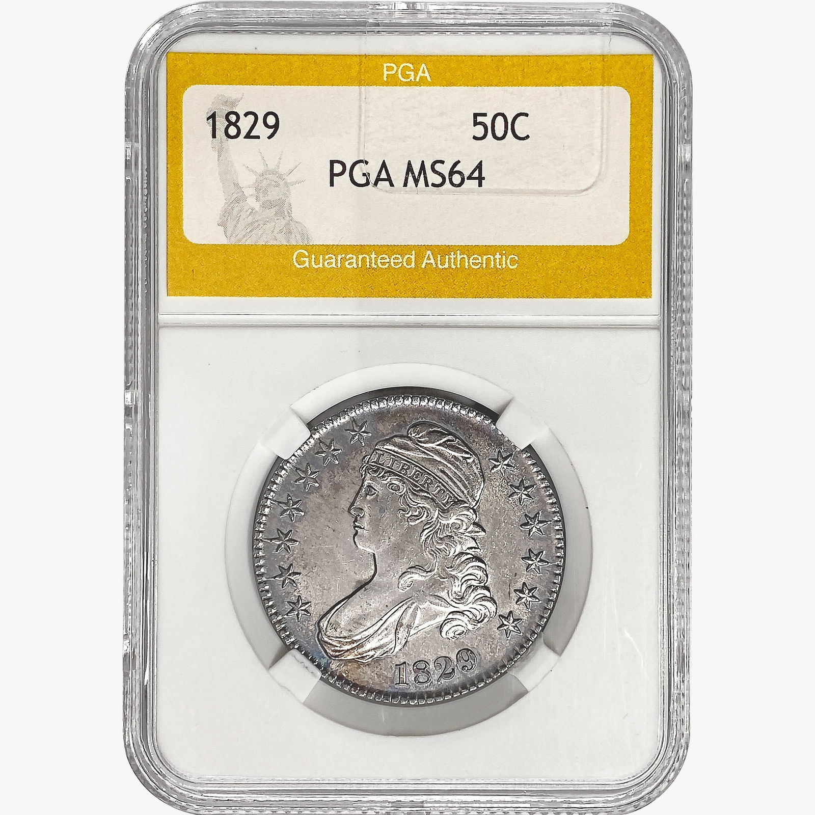 1829 Capped Bust Half Dollar PGA MS64 (1 of 2)