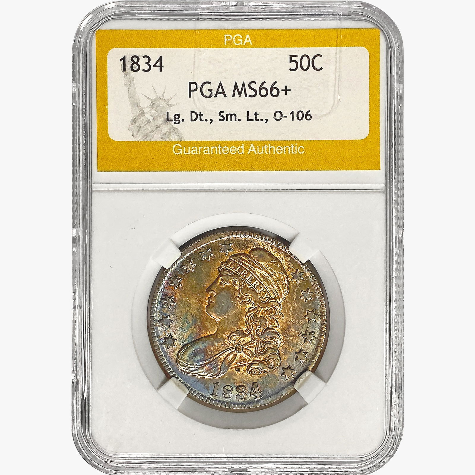 1834 Capped Bust Half Dollar PGA MS66+ Lg. Dt. Sm. (1 of 2)