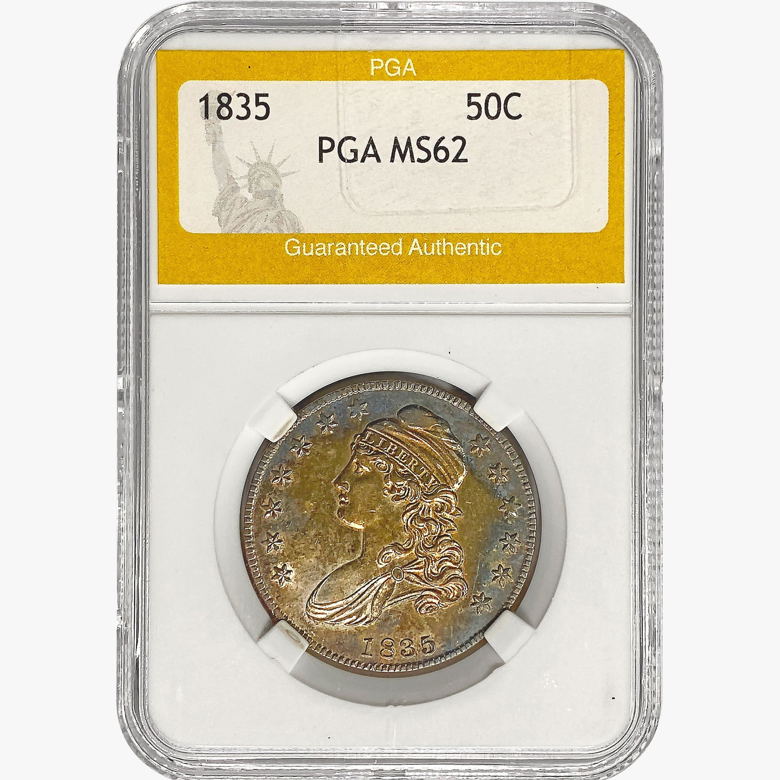 1835 Capped Bust Half Dollar PGA MS62 (1 of 2)