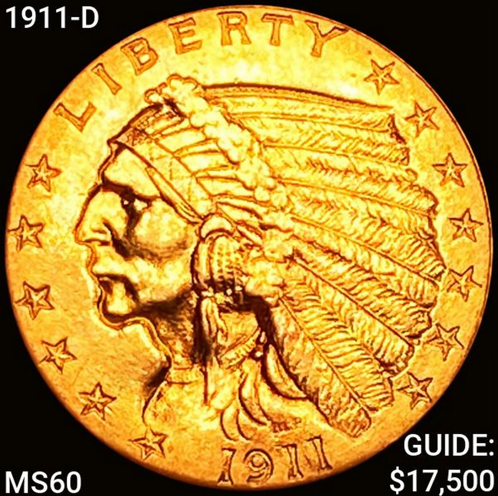 1911-D $2.50 Gold Quarter Eagle UNCIRCULATED (1 of 2)
