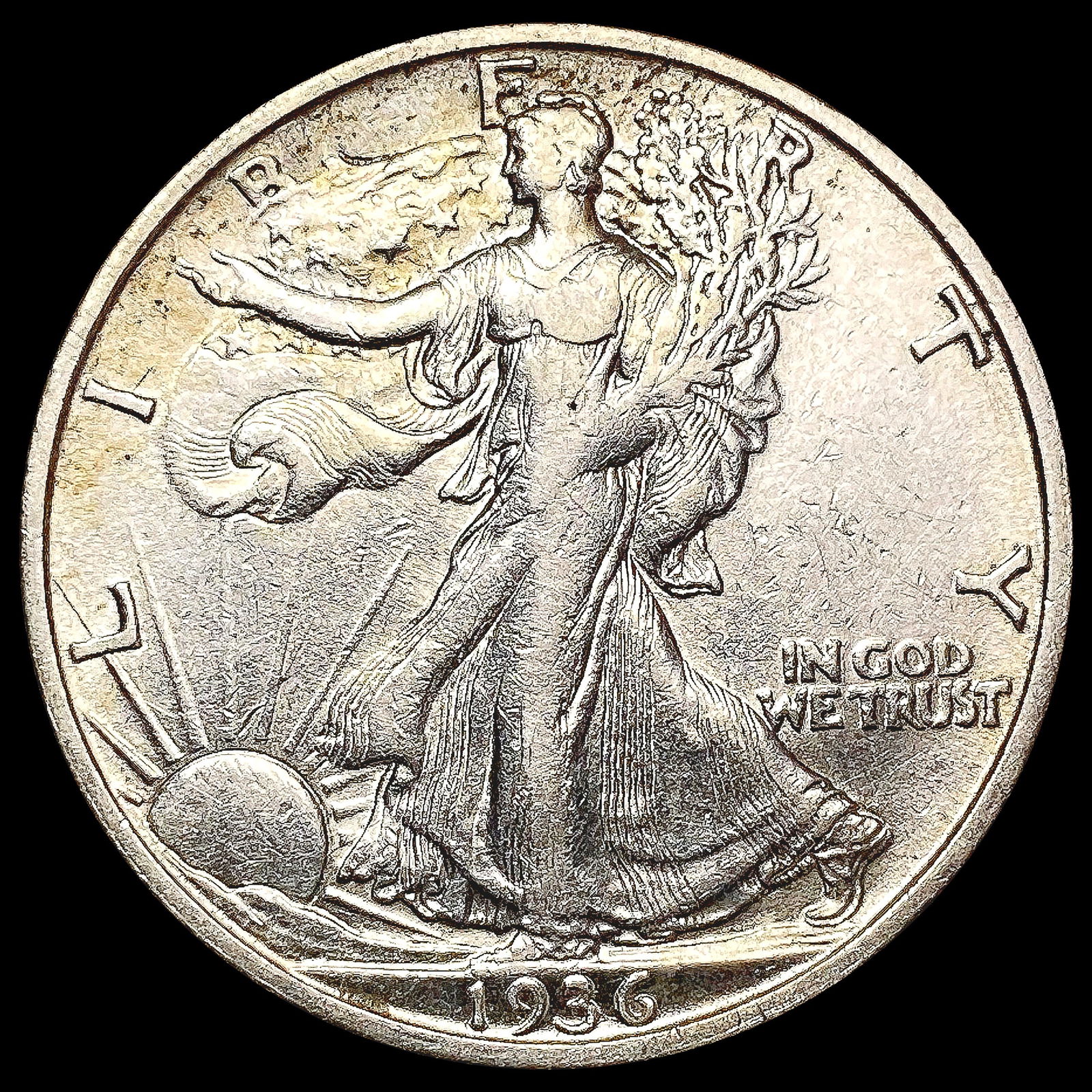 1936-S Walking Liberty Half Dollar CLOSELY UNCIRCU (1 of 2)