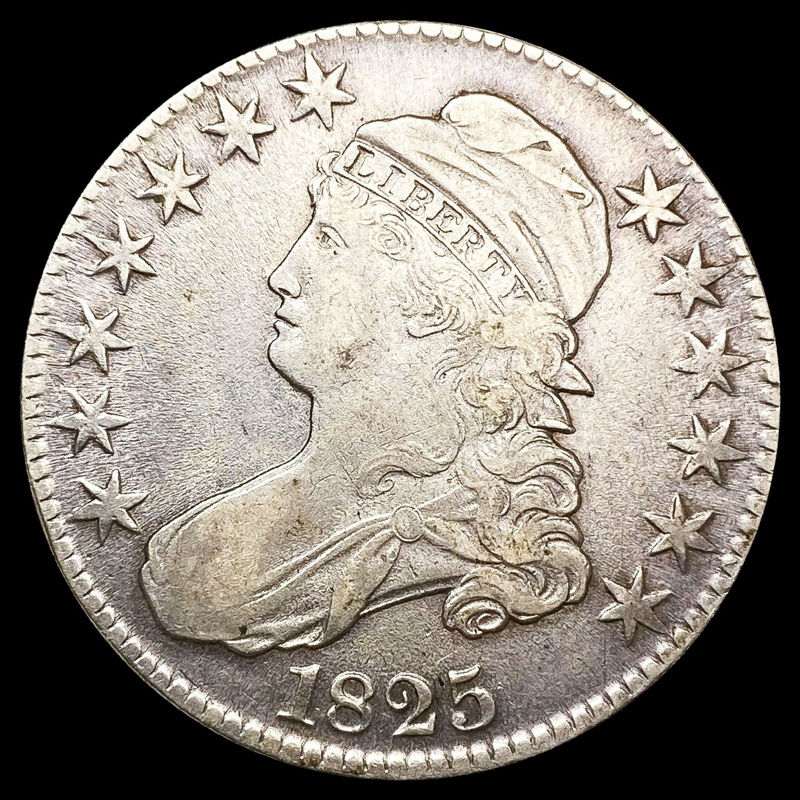 1825 Capped Bust Half Dollar LIGHTLY CIRCULATED (1 of 2)