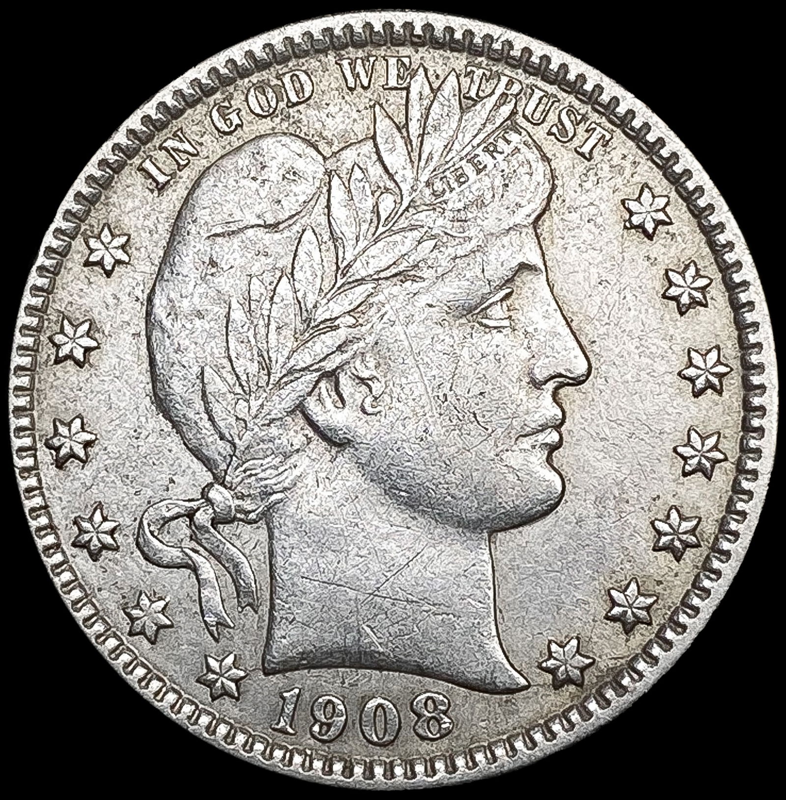 1908-O Barber Quarter CLOSELY UNCIRCULATED (1 of 2)