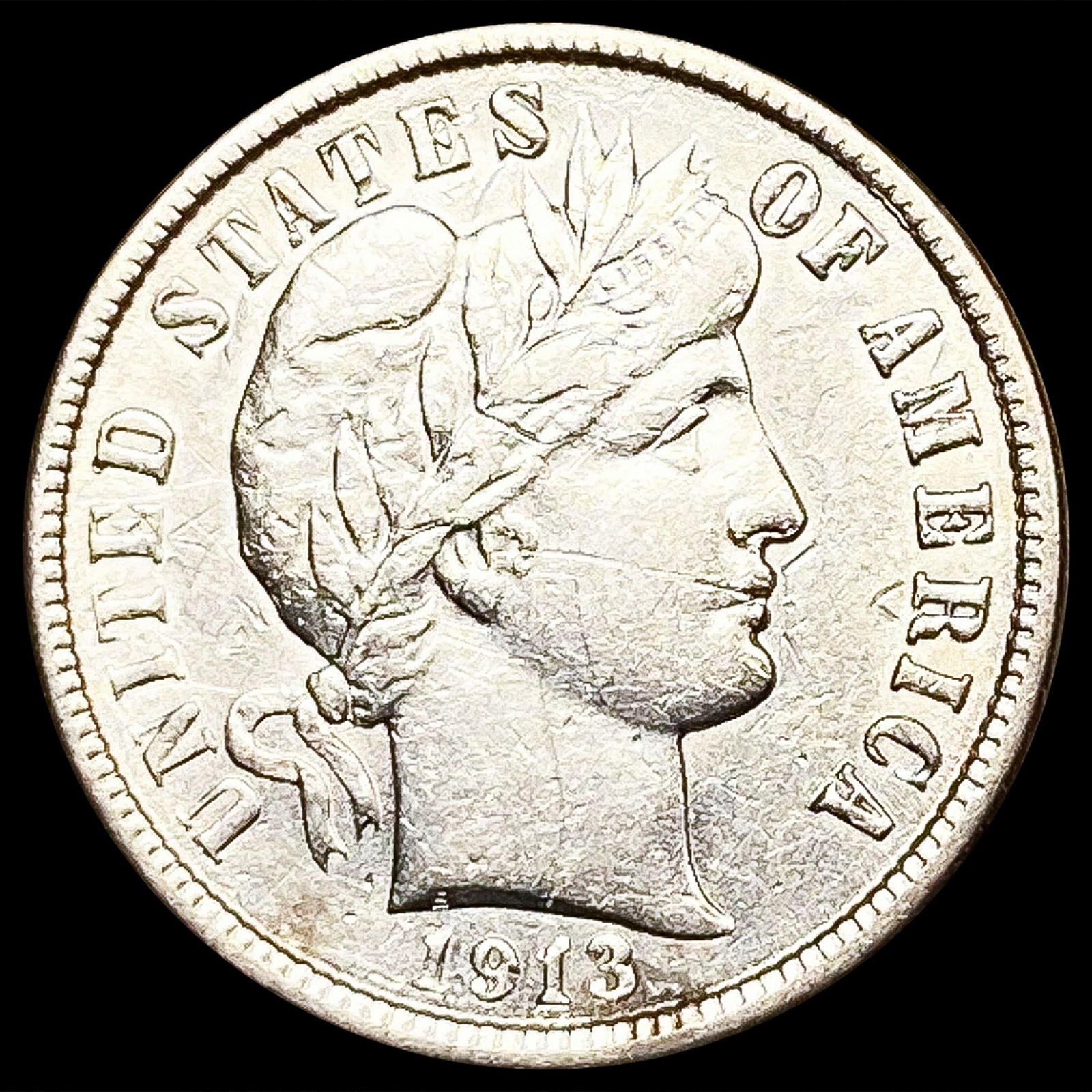 1913 Barber Dime CLOSELY UNCIRCULATED (1 of 2)