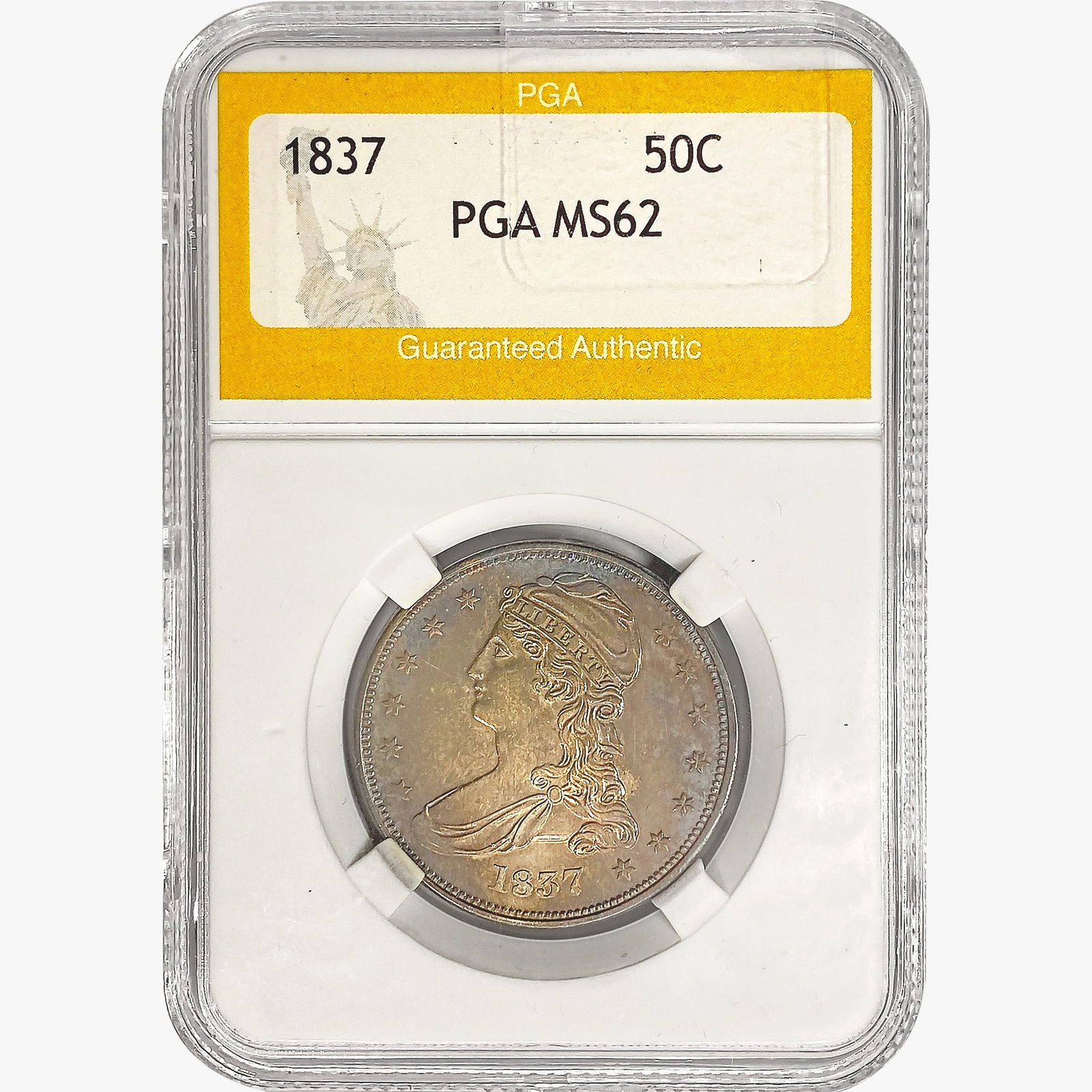 1837 Capped Bust Half Dollar PGA MS62 (1 of 2)