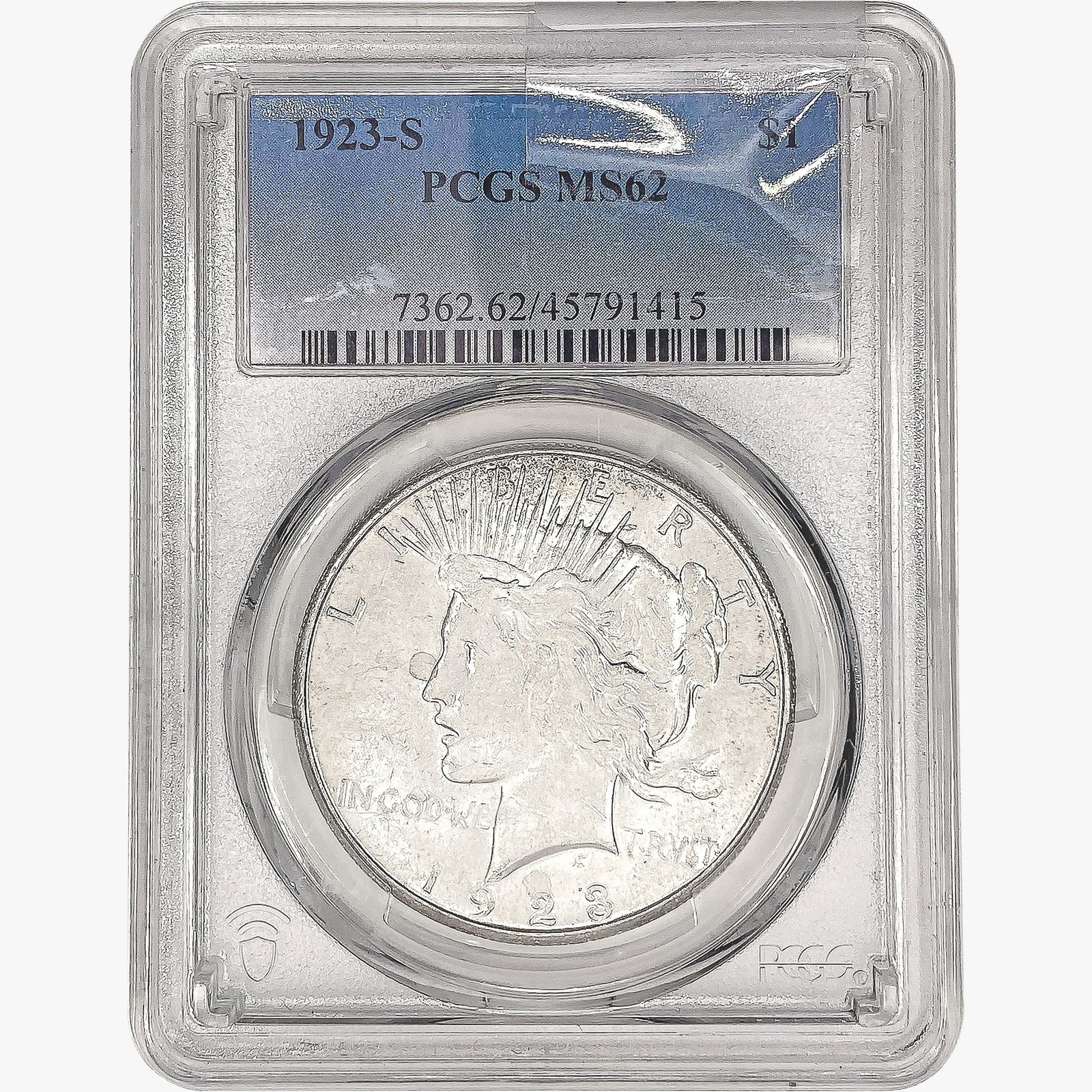 1923-S Silver Peace Dollar PCGS MS62 (1 of 2)
