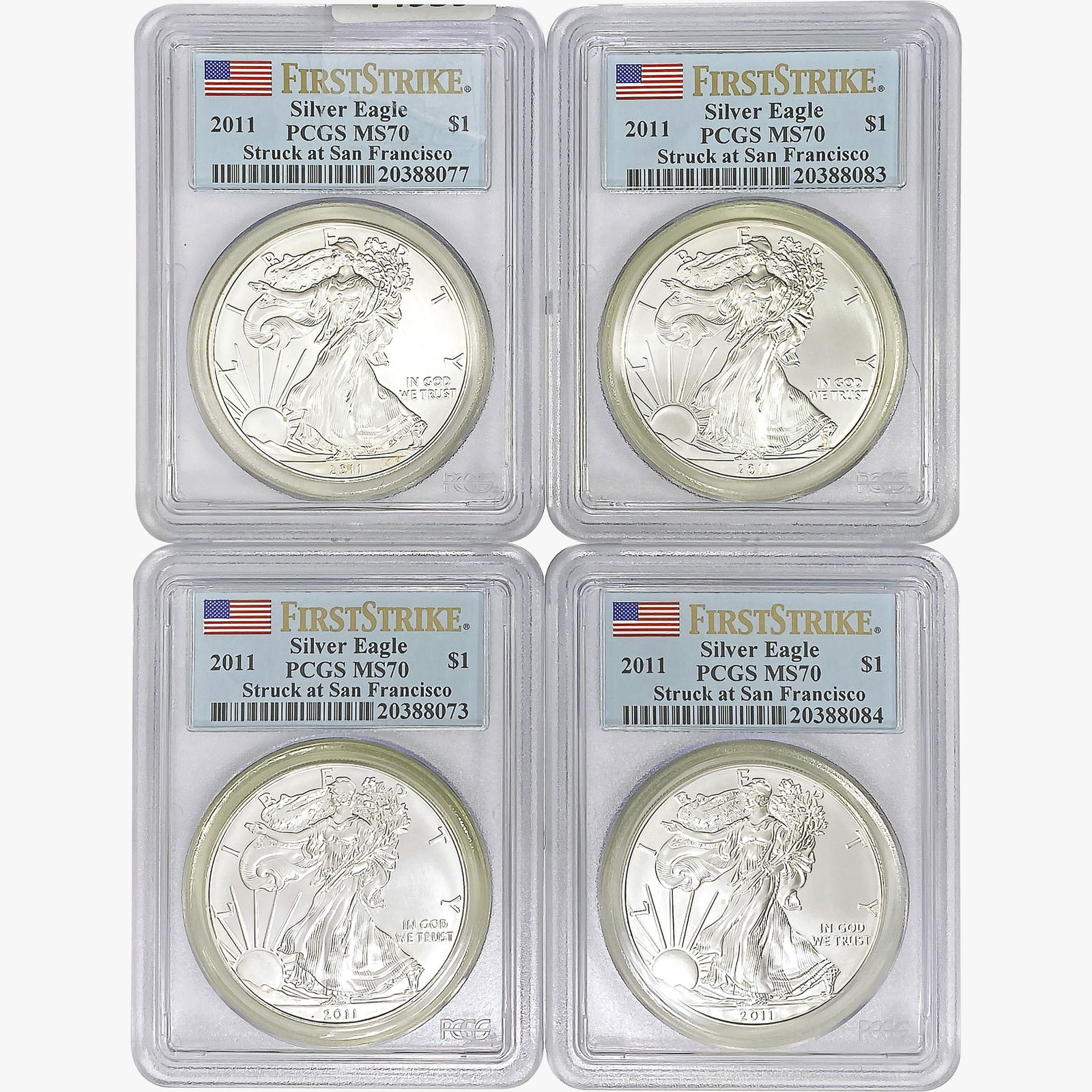 2011 [4] Silver Eagle PCGS MS70 (1 of 2)