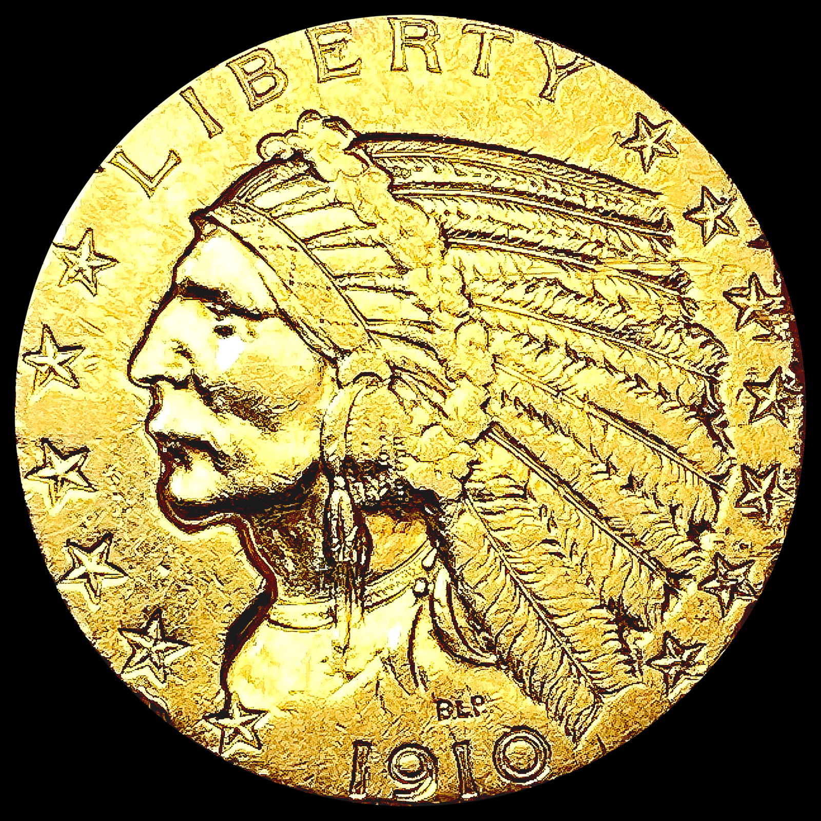 1910-S $5 Gold Half Eagle HIGH GRADE (1 of 2)
